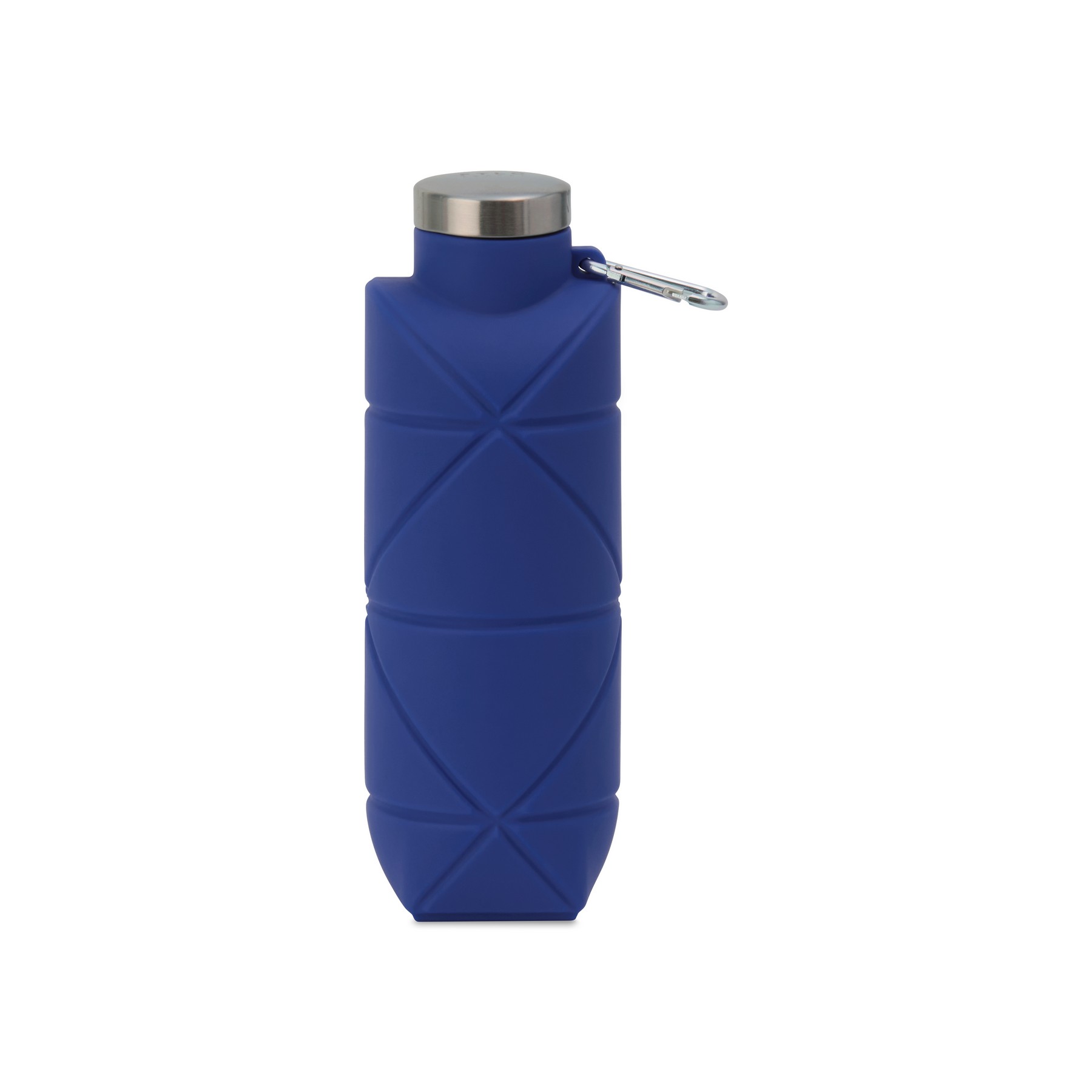 Picture of Clix Collapsible Silicone Bottle w/ Carabiner - 23 Oz. - Royal Blue