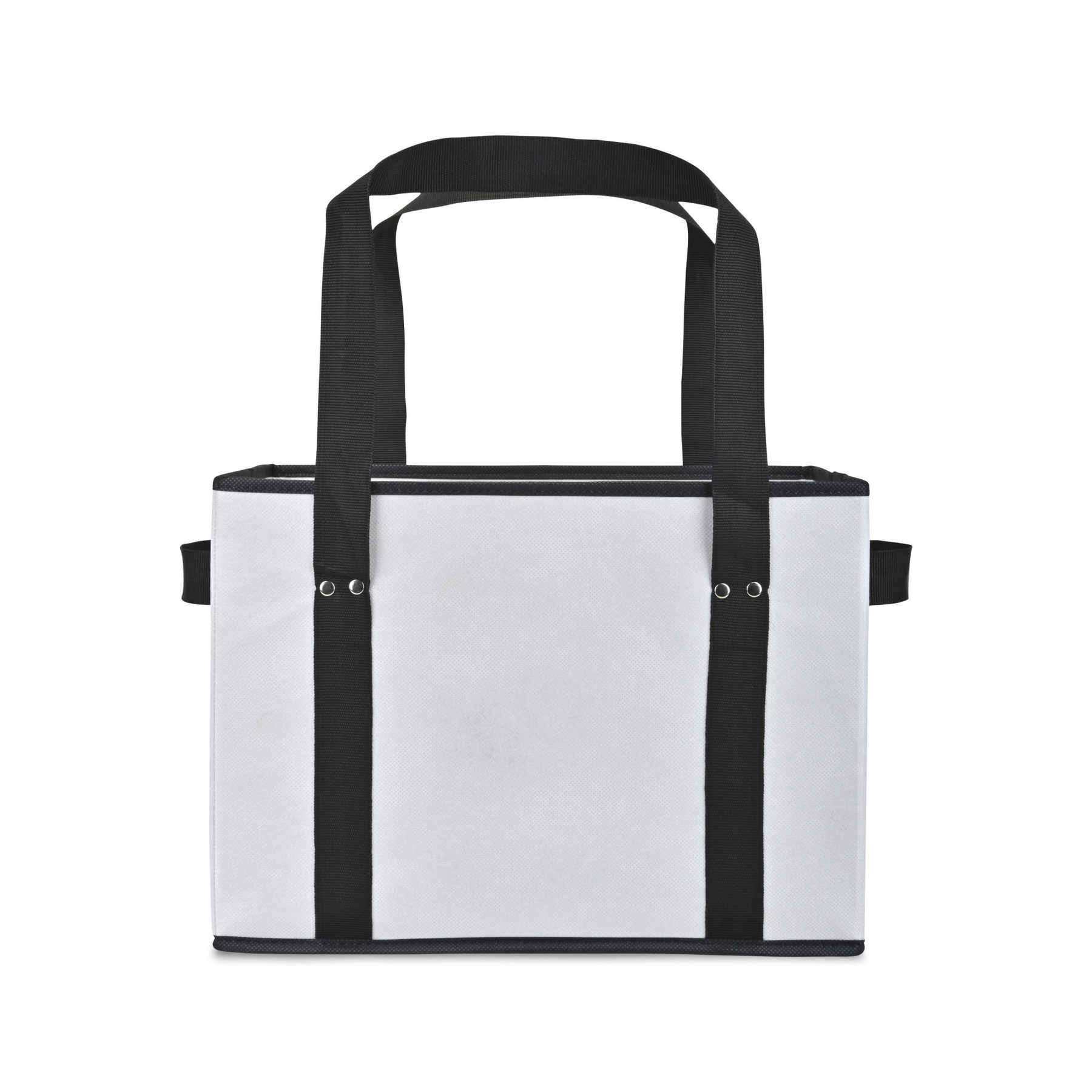 Picture of Recycled Non-Woven Collapsible Box Tote - White