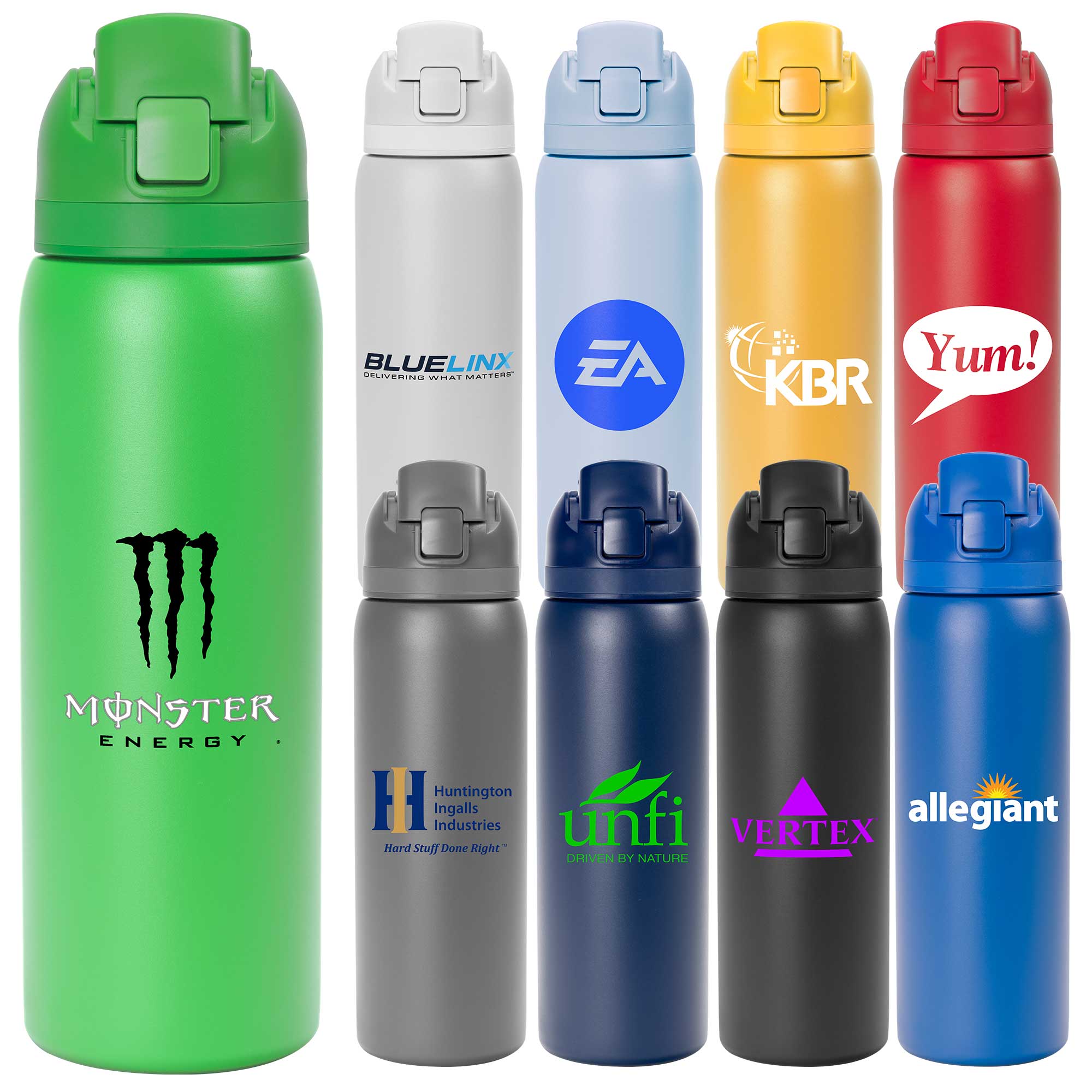 Picture of 27 Oz. Solid Stainless Steel Pop Straw Bottle