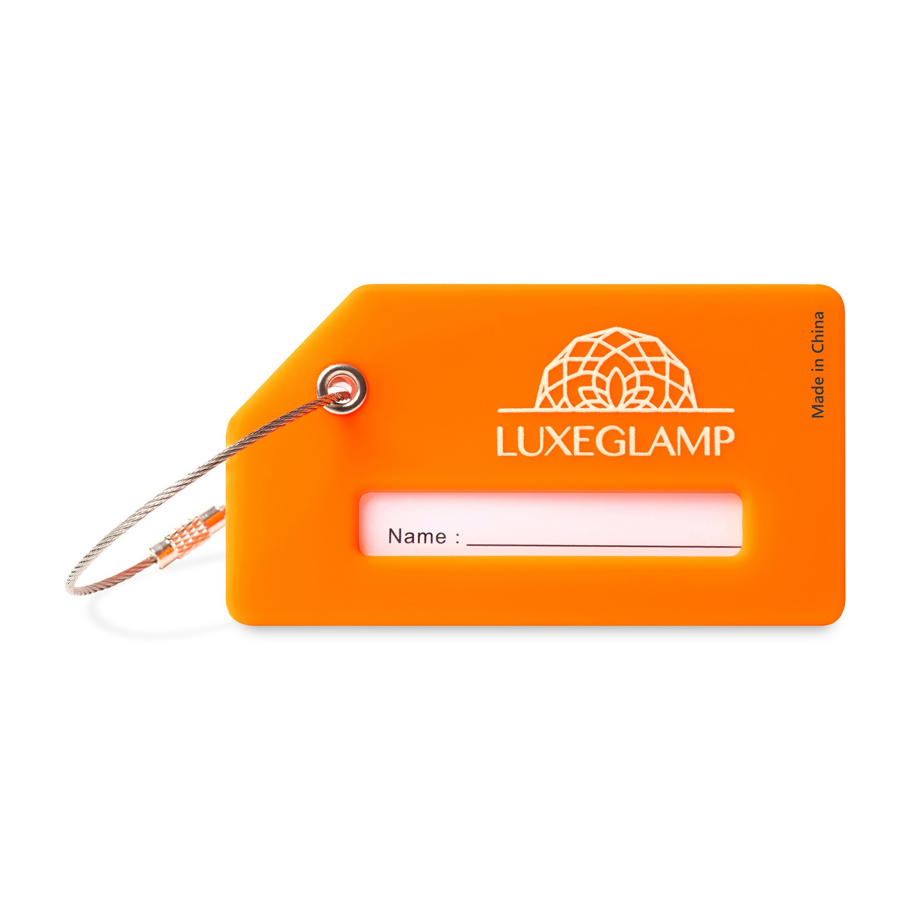 Picture of Silicone Luggage Tag - Vibrant Orange