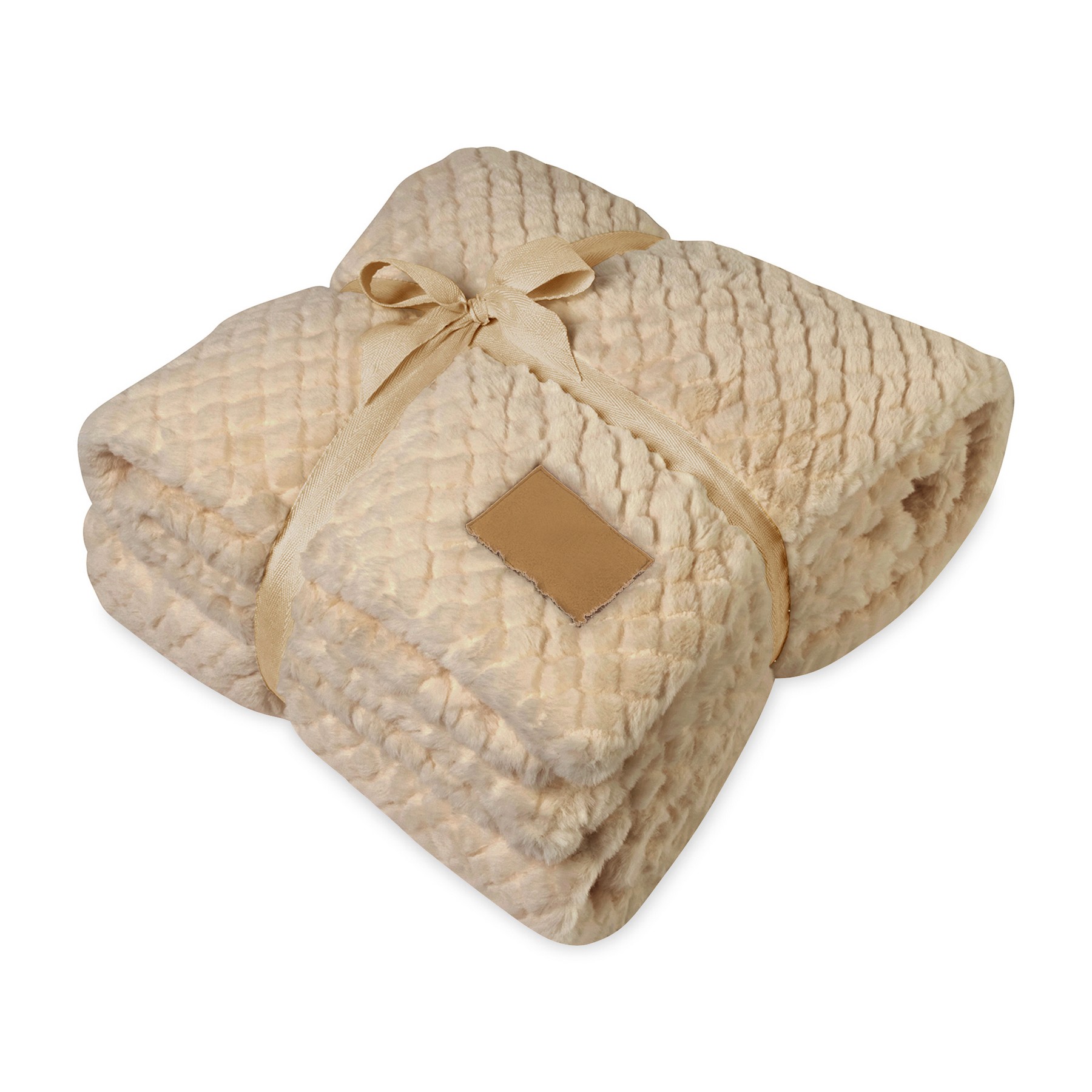 Picture of Luxe Nordic Recycled Polyester Throw Blanket - Fawn