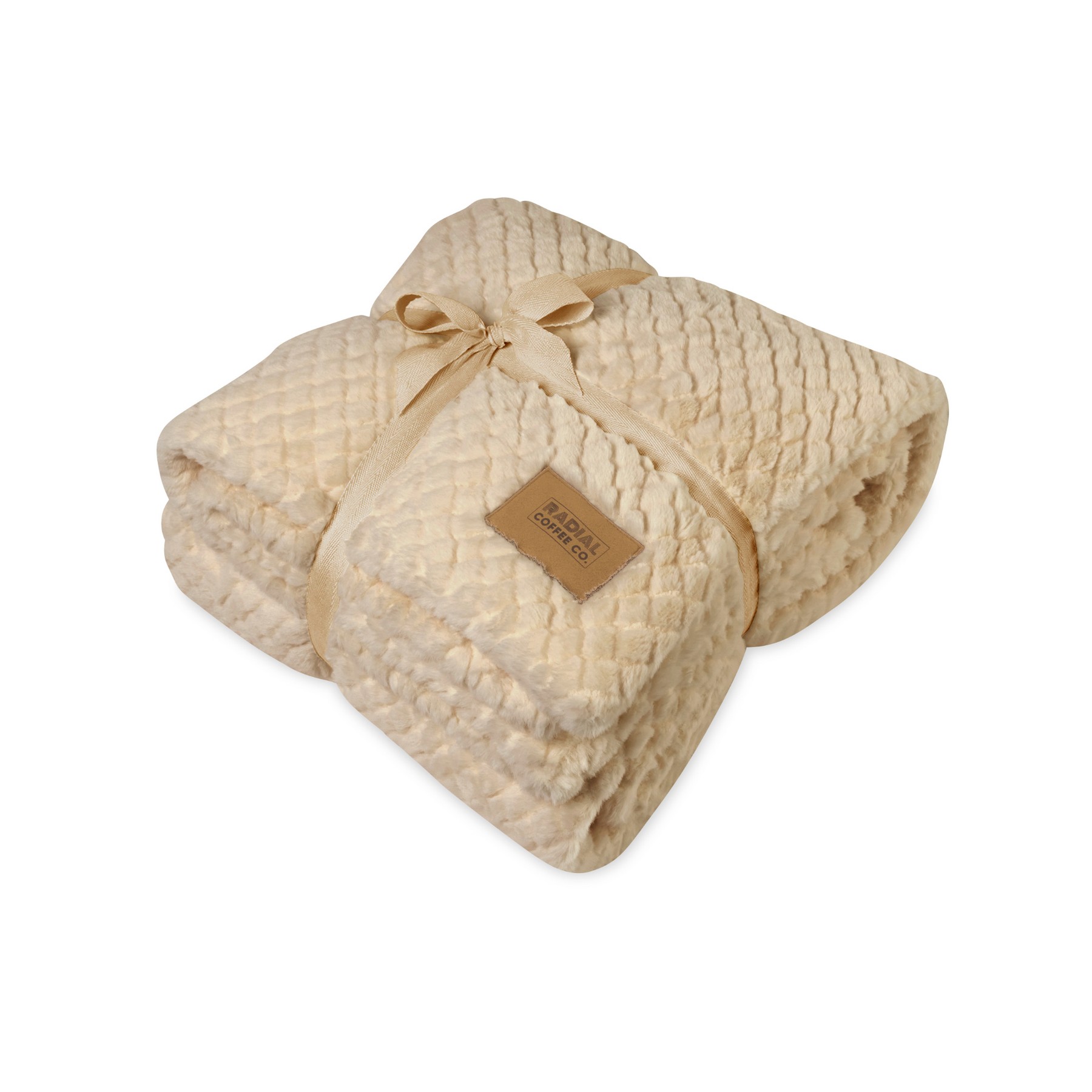 Picture of Luxe Nordic Recycled Polyester Throw Blanket - Fawn