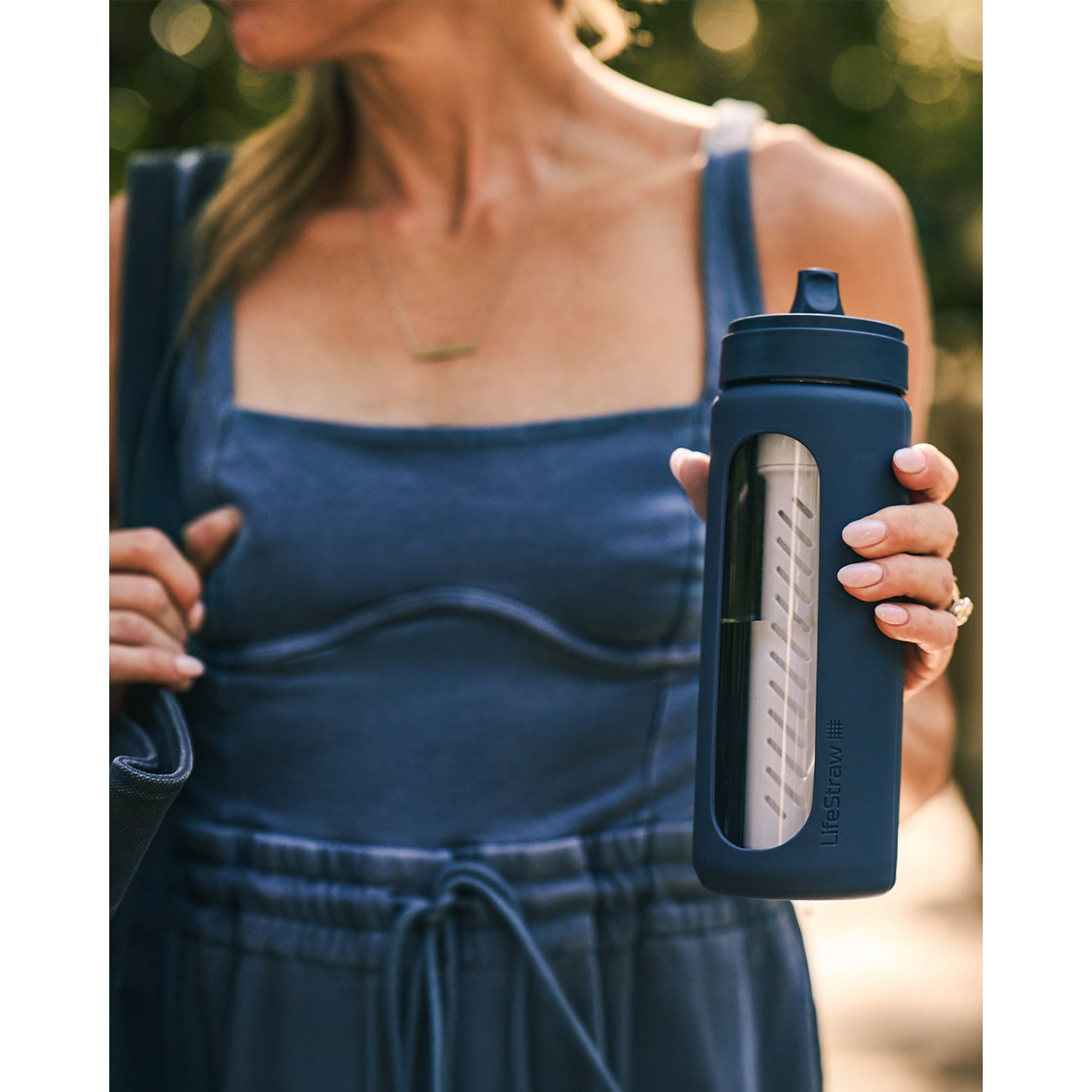Picture of LifeStraw Go Series Bottle - 20 Oz (Glass) - Aegean