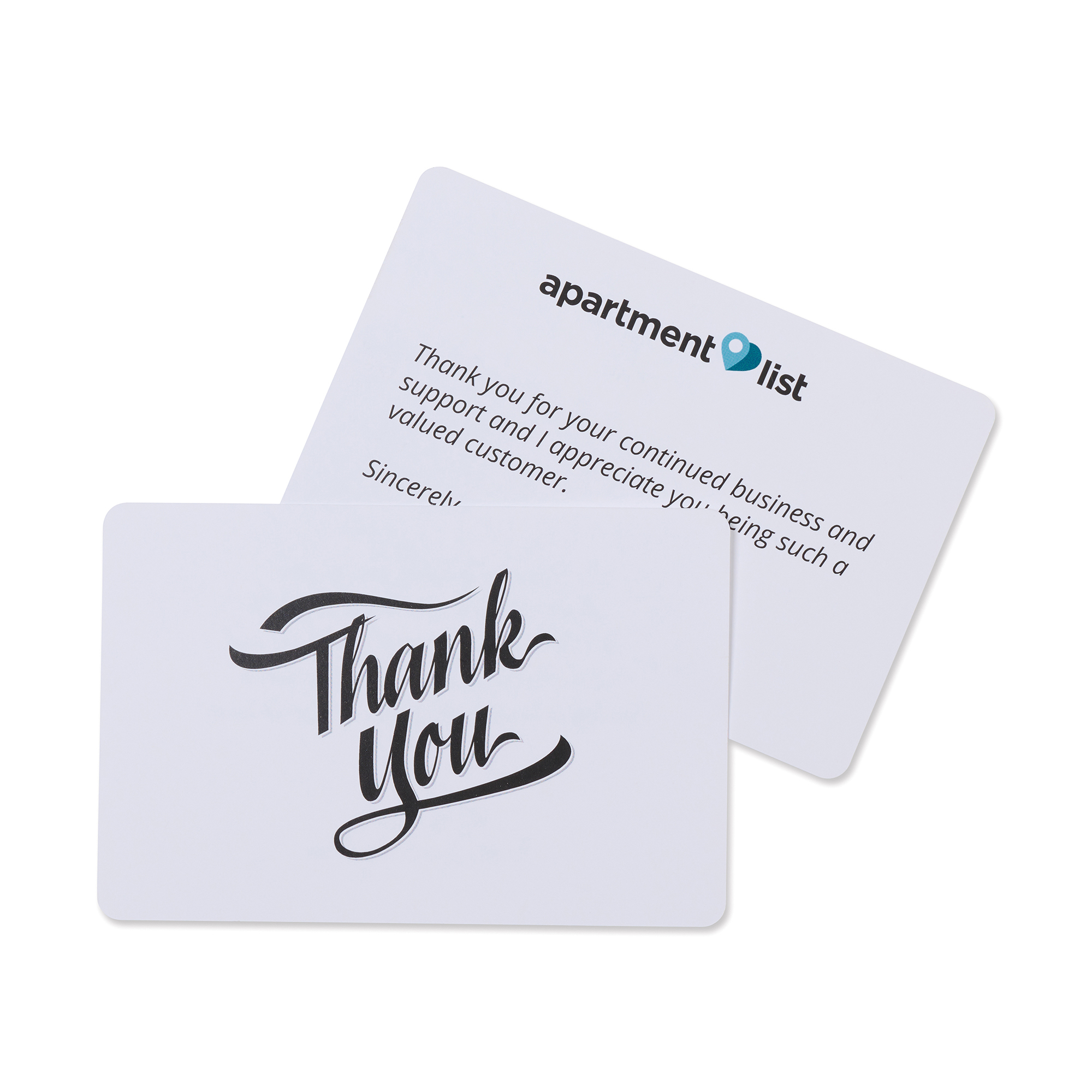 Picture of Thank You Greeting Card - White