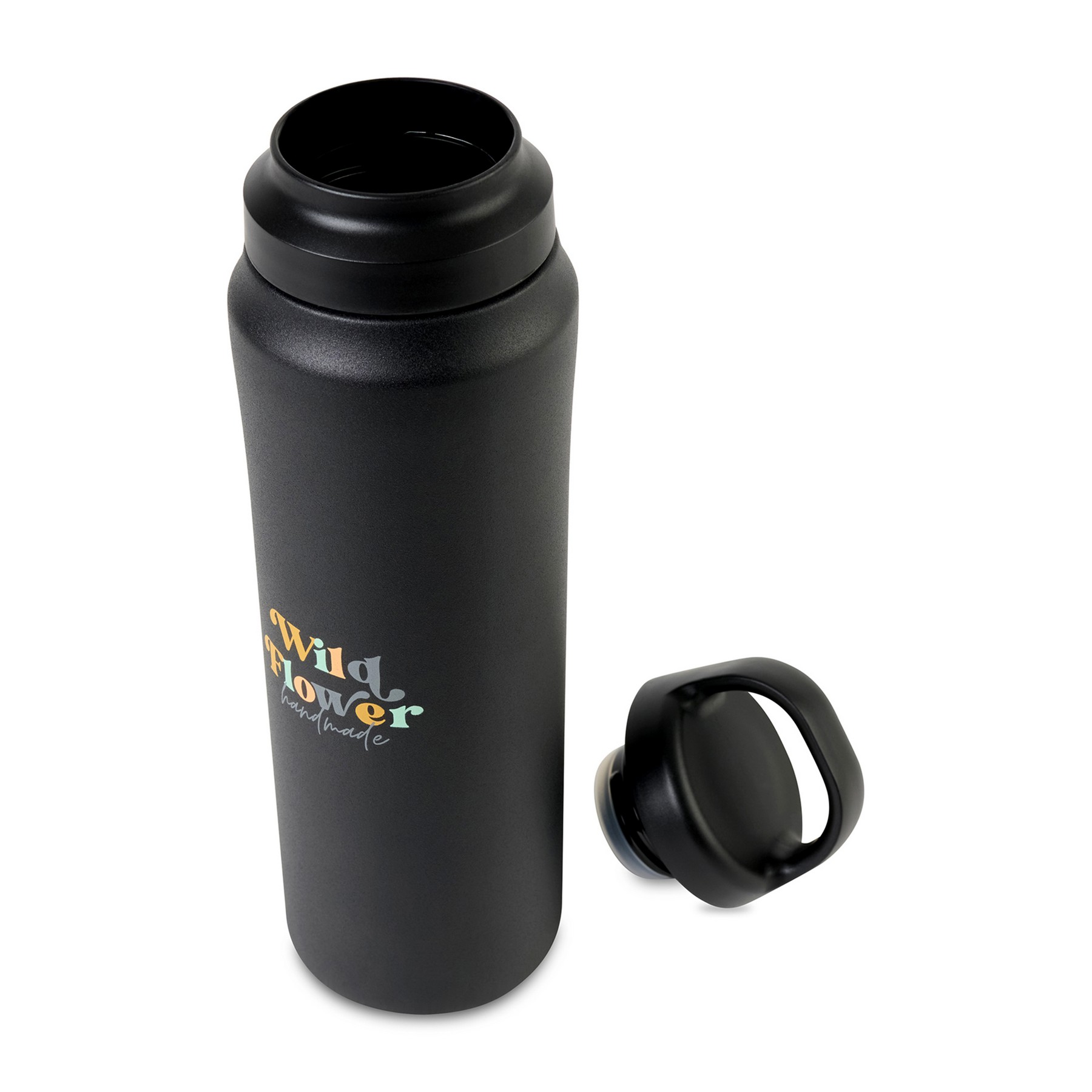 Picture of Aviana Rowan Recycled Stainless Steel Water Bottle - 16 Oz. - Black