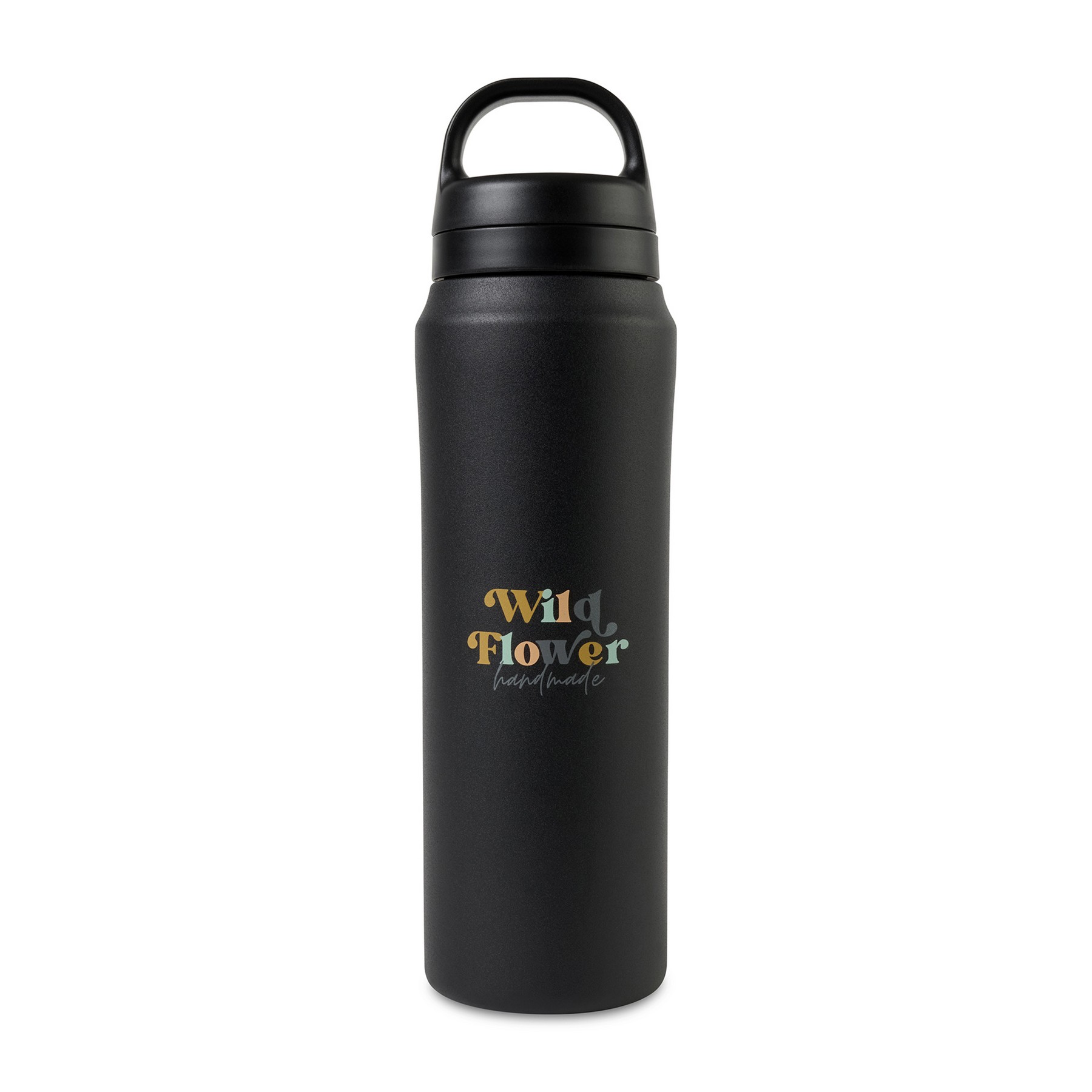 Picture of Aviana Rowan Recycled Stainless Steel Water Bottle - 16 Oz. - Black