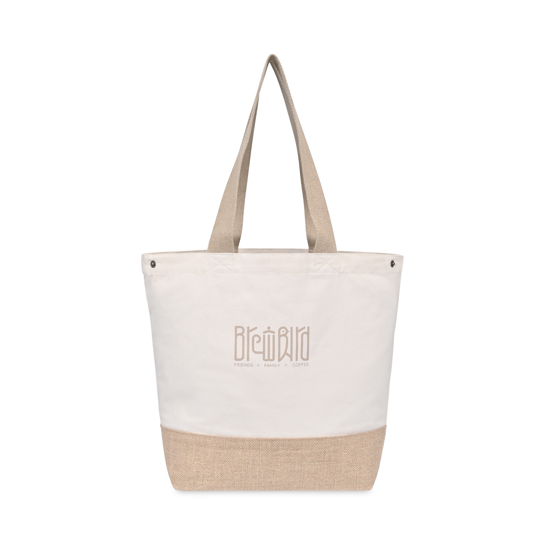 Picture of Recycled Cotton Canvas Jute Tote - AWARE - Natural