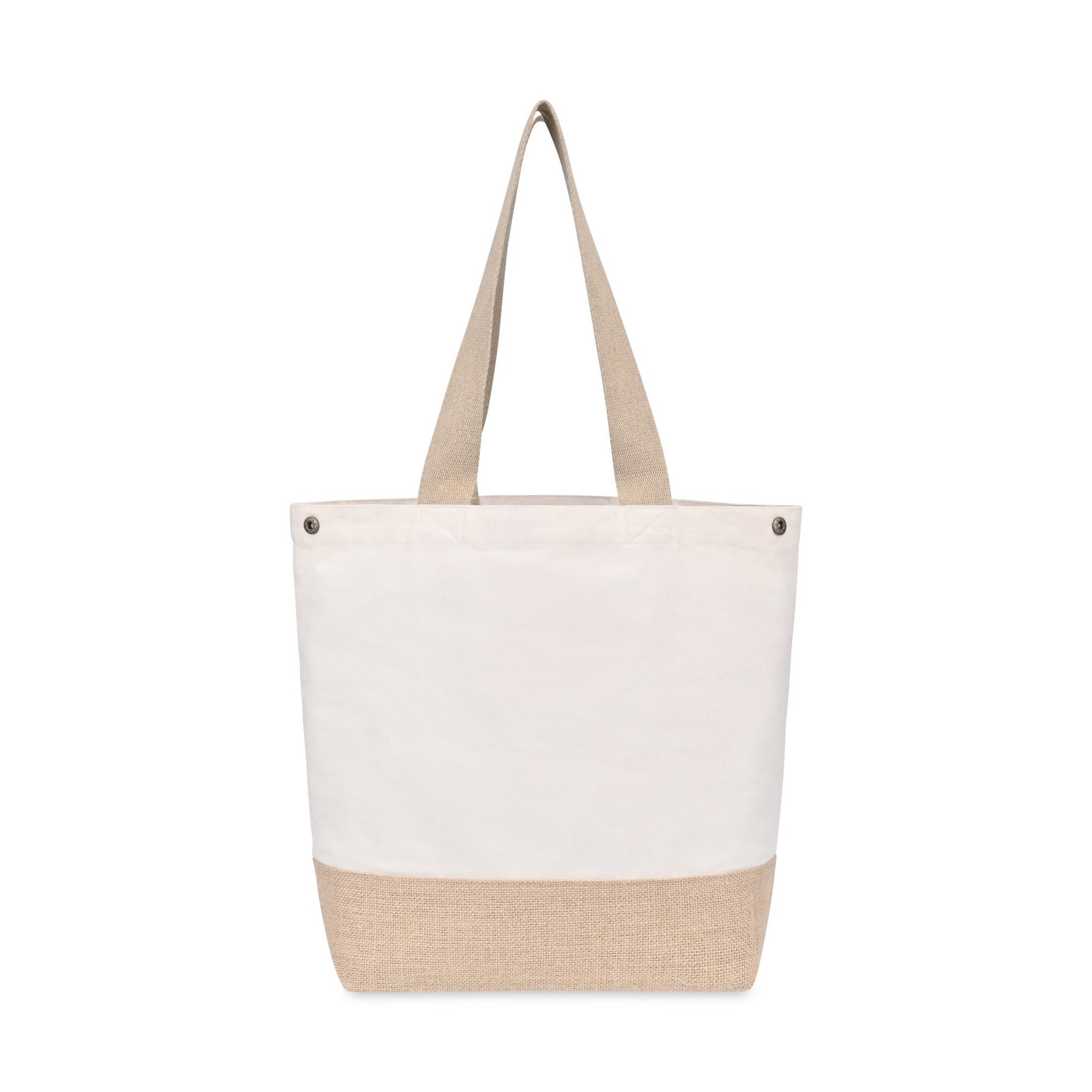 Picture of Recycled Cotton Canvas Jute Tote - AWARE - Natural