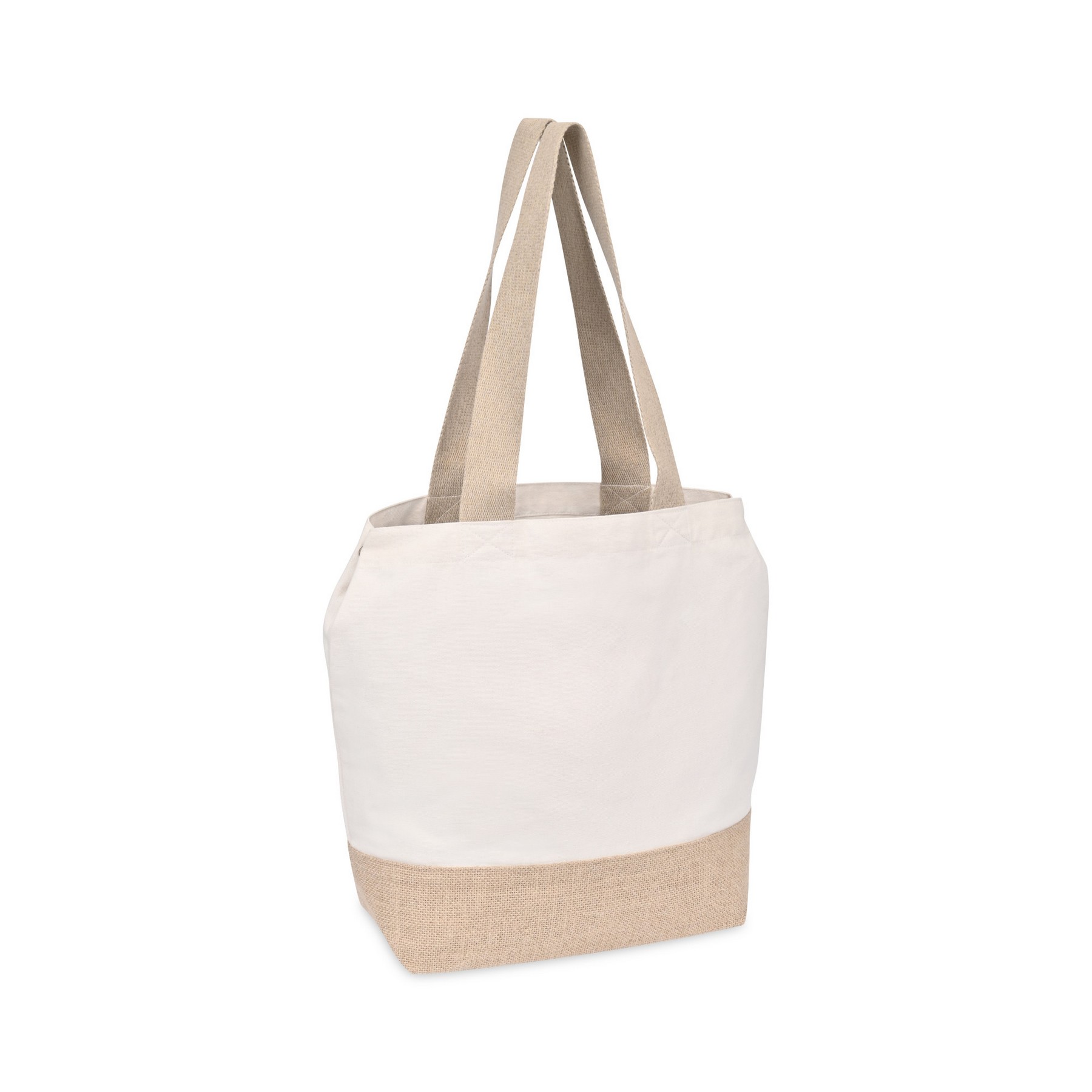 Picture of Recycled Cotton Canvas Jute Tote - AWARE - Natural