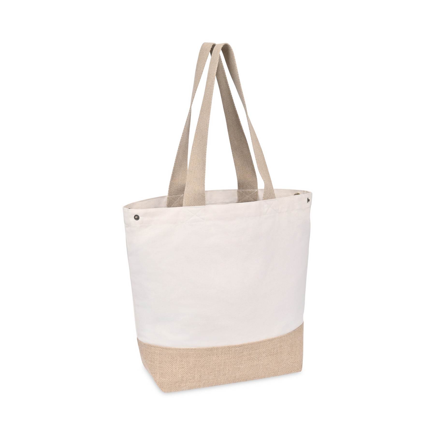 Picture of Recycled Cotton Canvas Jute Tote - AWARE - Natural