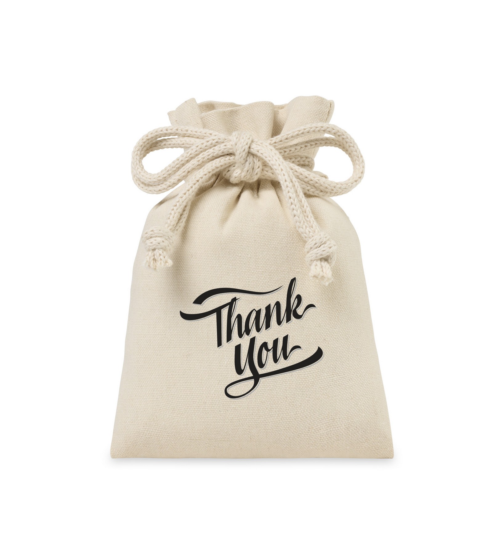 Picture of Canvas Drawstring Gift Bag - Small - Natural