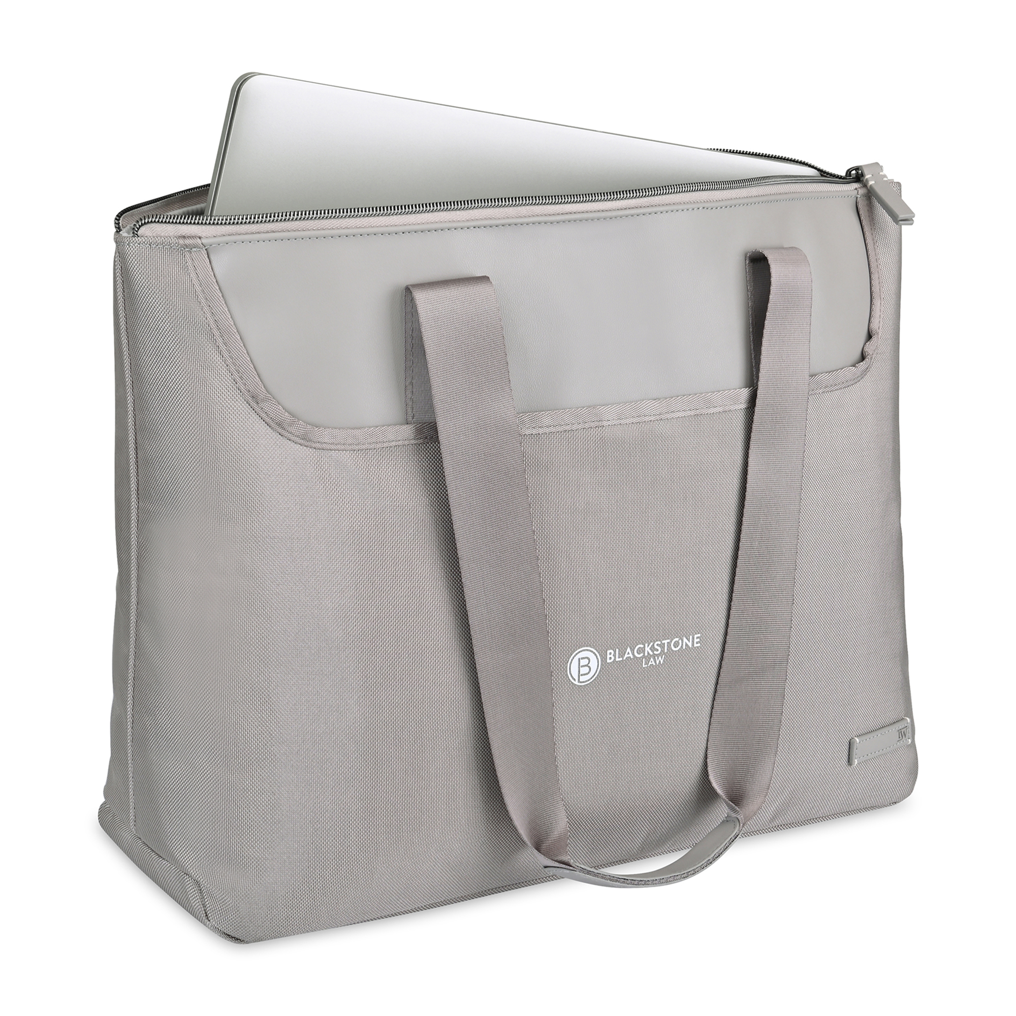 Picture of Travis & Wells Lennox Recycled Nylon Laptop Tote - Taupe