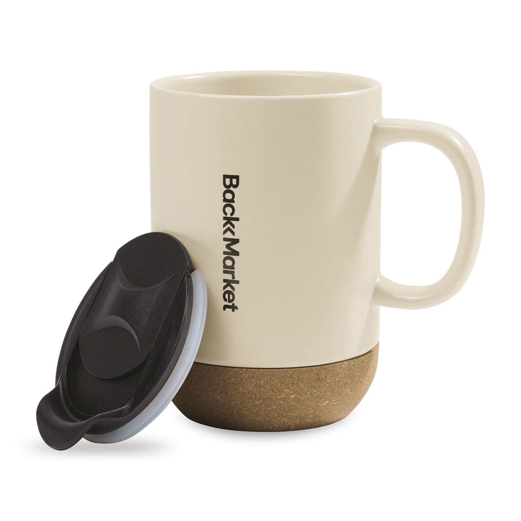 Picture of Valo Ceramic Lidded Mug - 14 Oz. - Bone