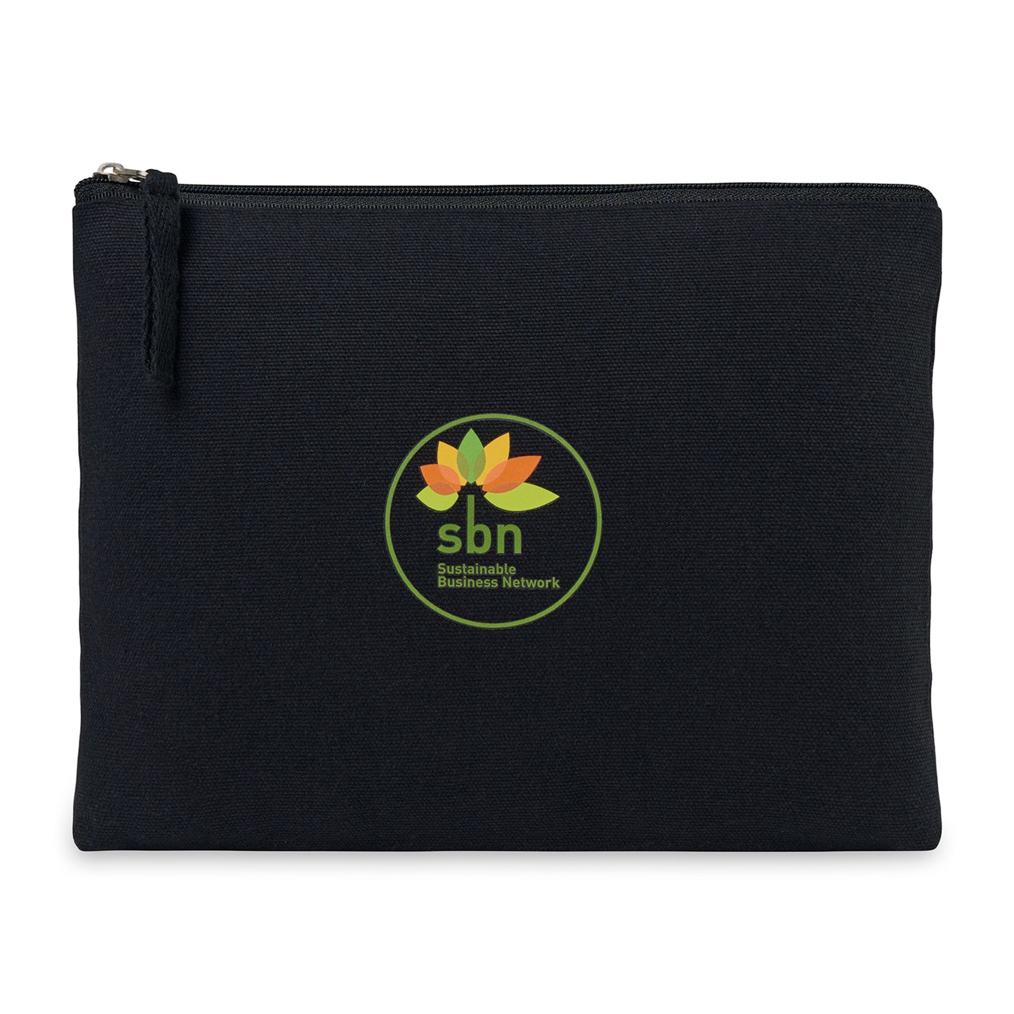 Picture of Recycled Cotton Zippered Pouch - AWARE - Black