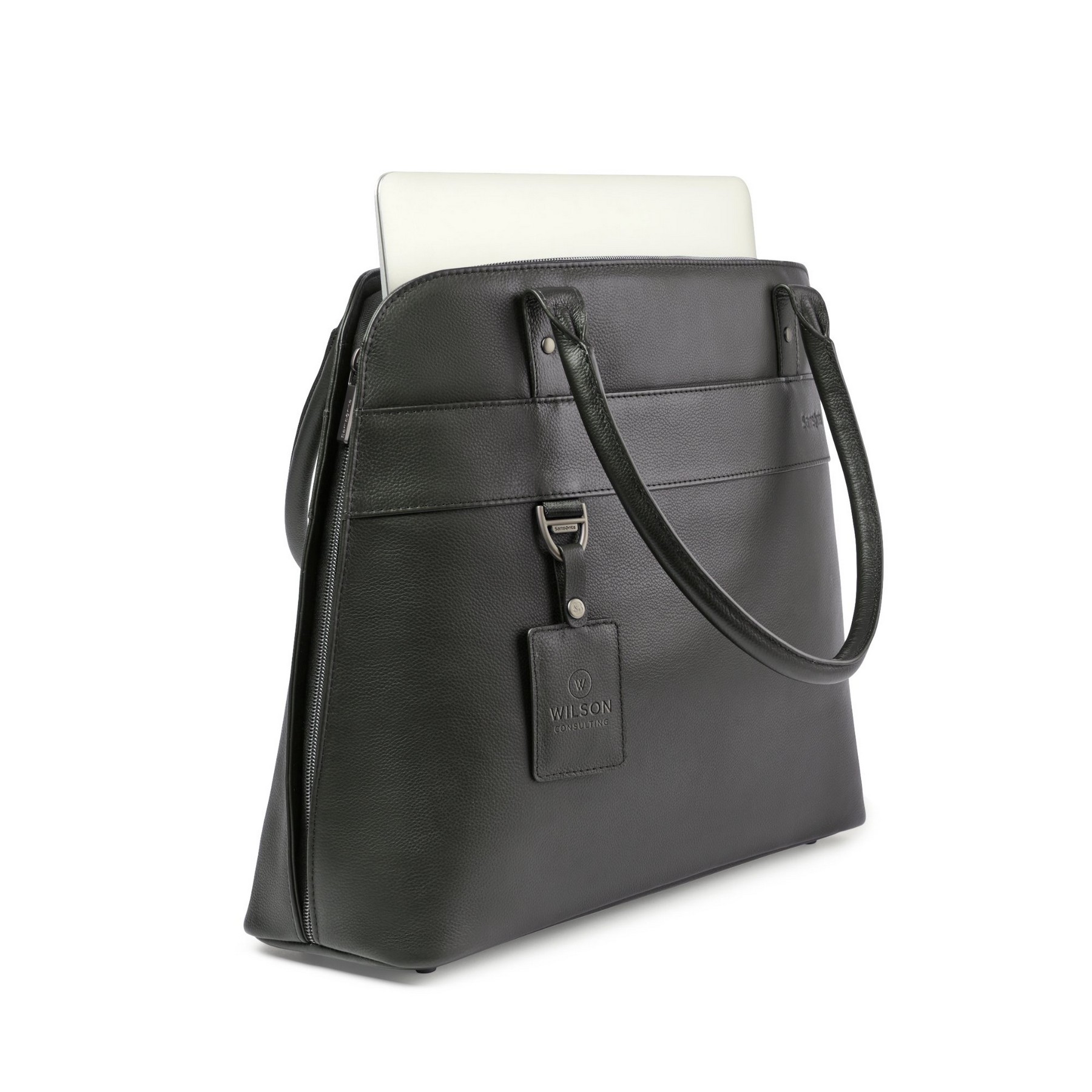 Picture of Samsonite Leather Laptop Tote - Black