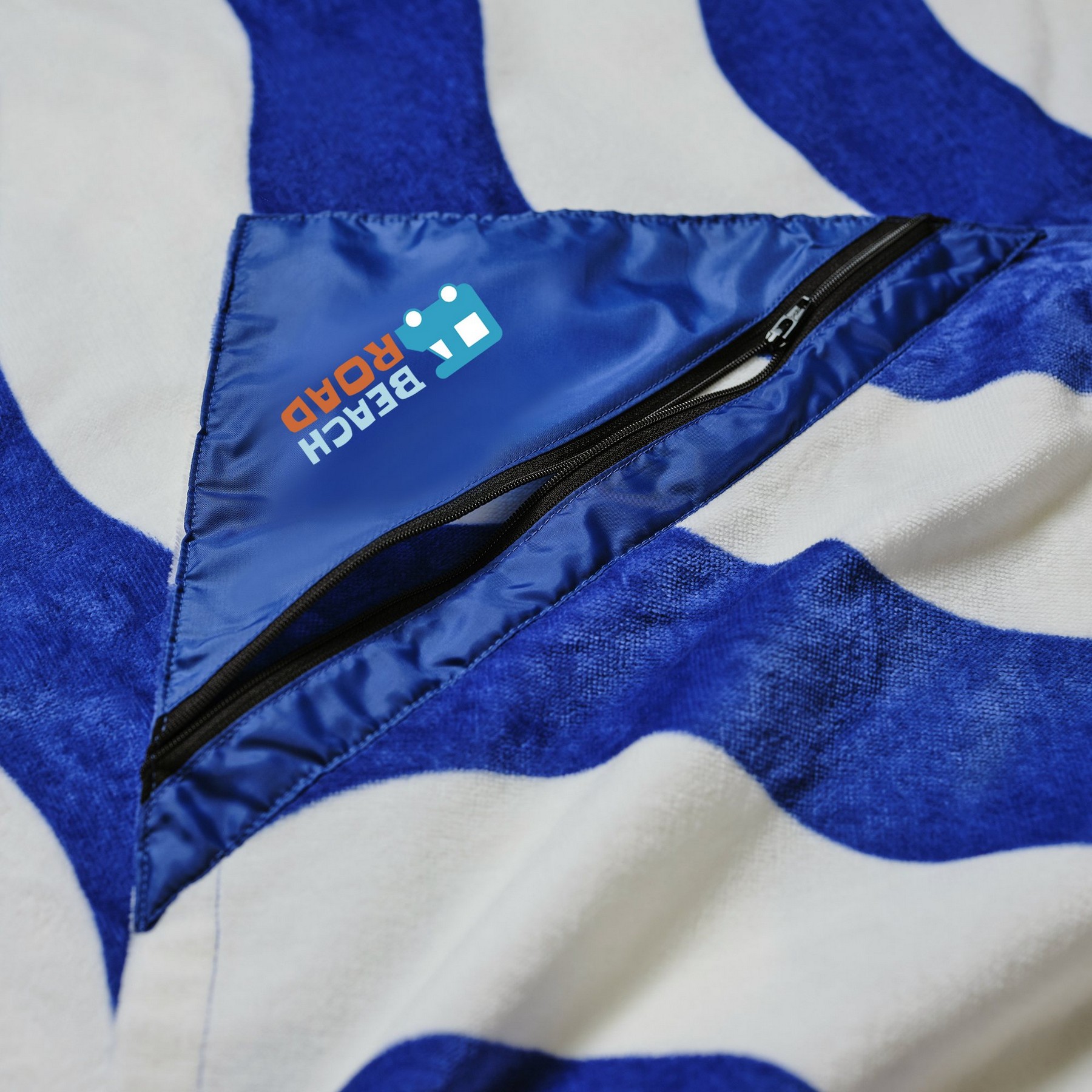 Picture of Slowtide Stripe Pocket Beach Towel - Blue