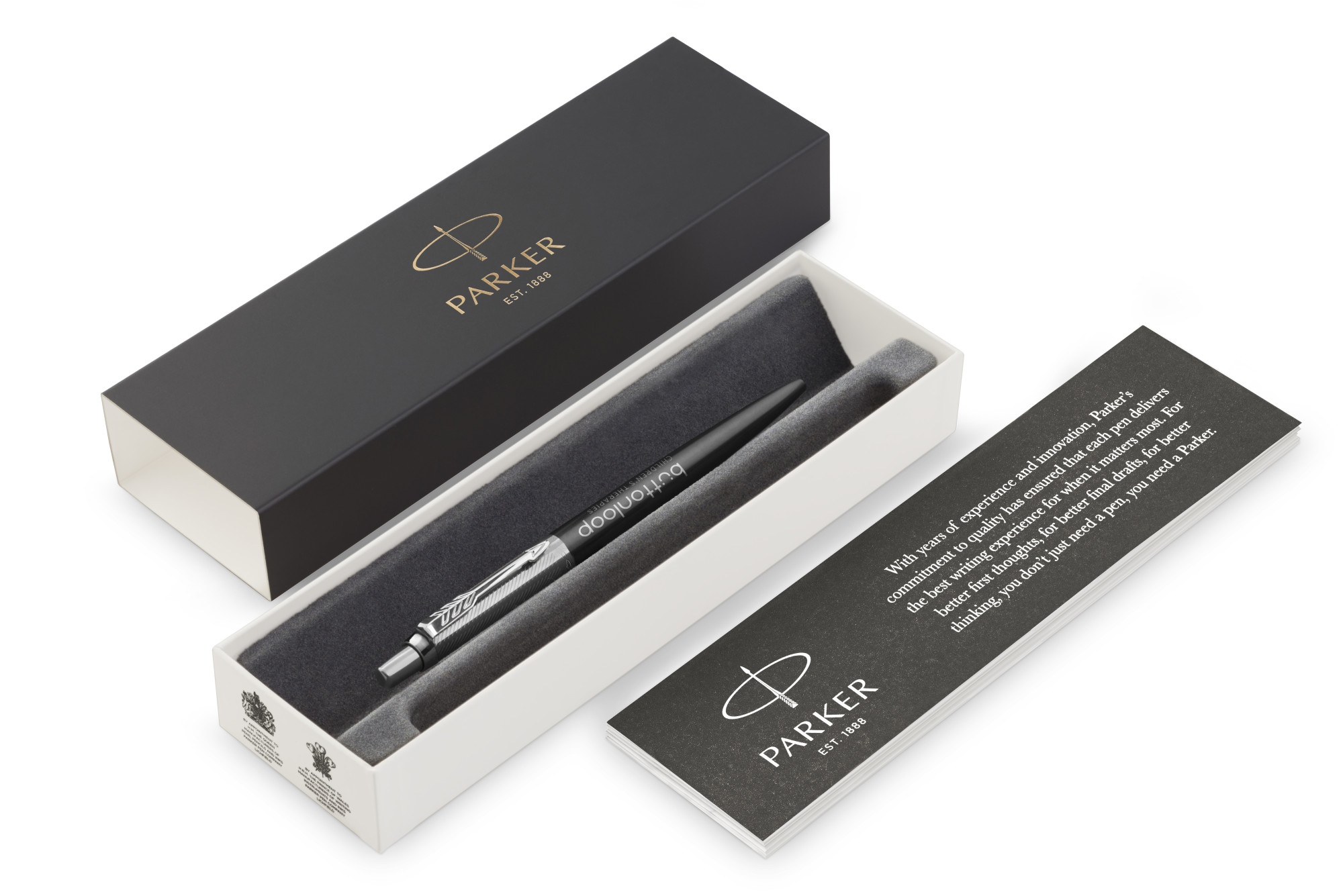 Picture of Parker Jotter London Stainless Steel Ballpoint - Black - Chrome Trim