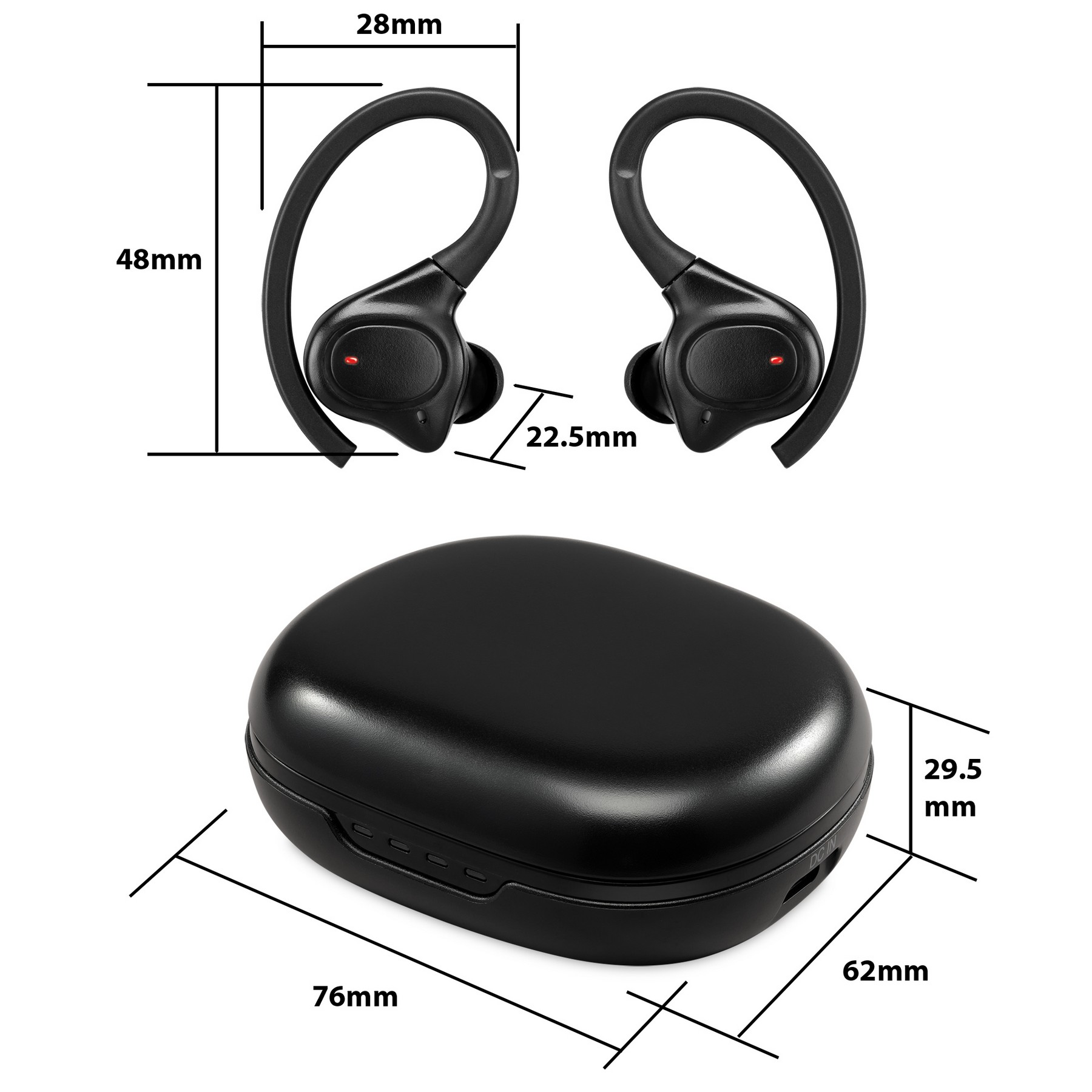 Picture of iLive Waterproof Truly Wireless Earbuds - Black