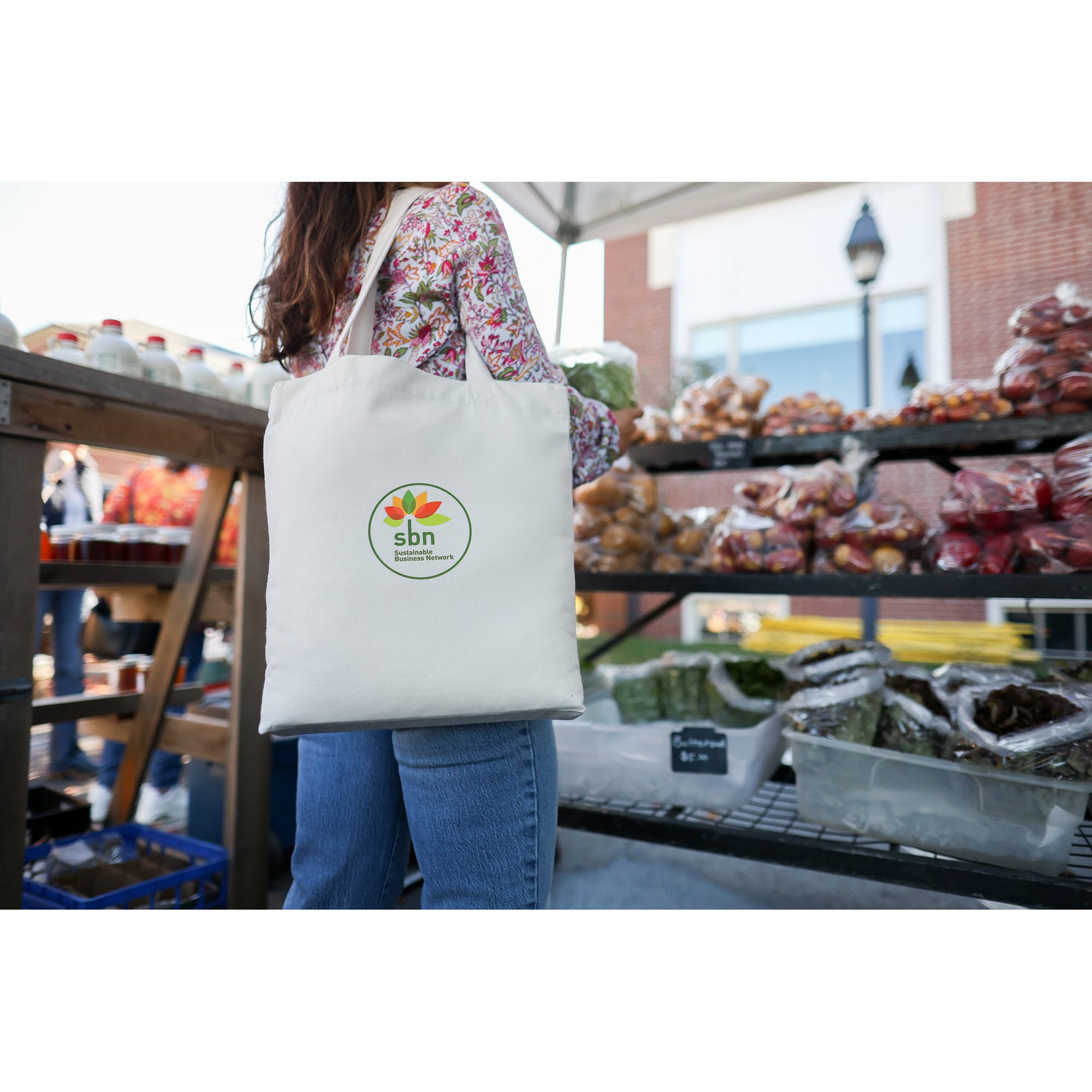 Picture of Recycled Cotton Gusset Bottom Tote - AWARE - Natural