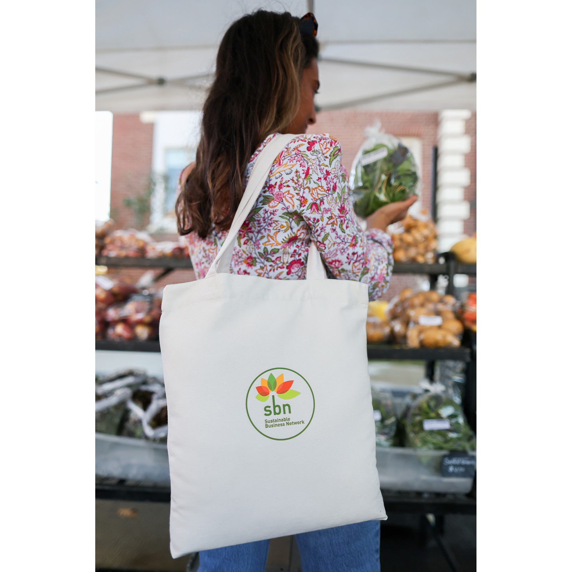 Picture of Recycled Cotton Gusset Bottom Tote - AWARE - Natural