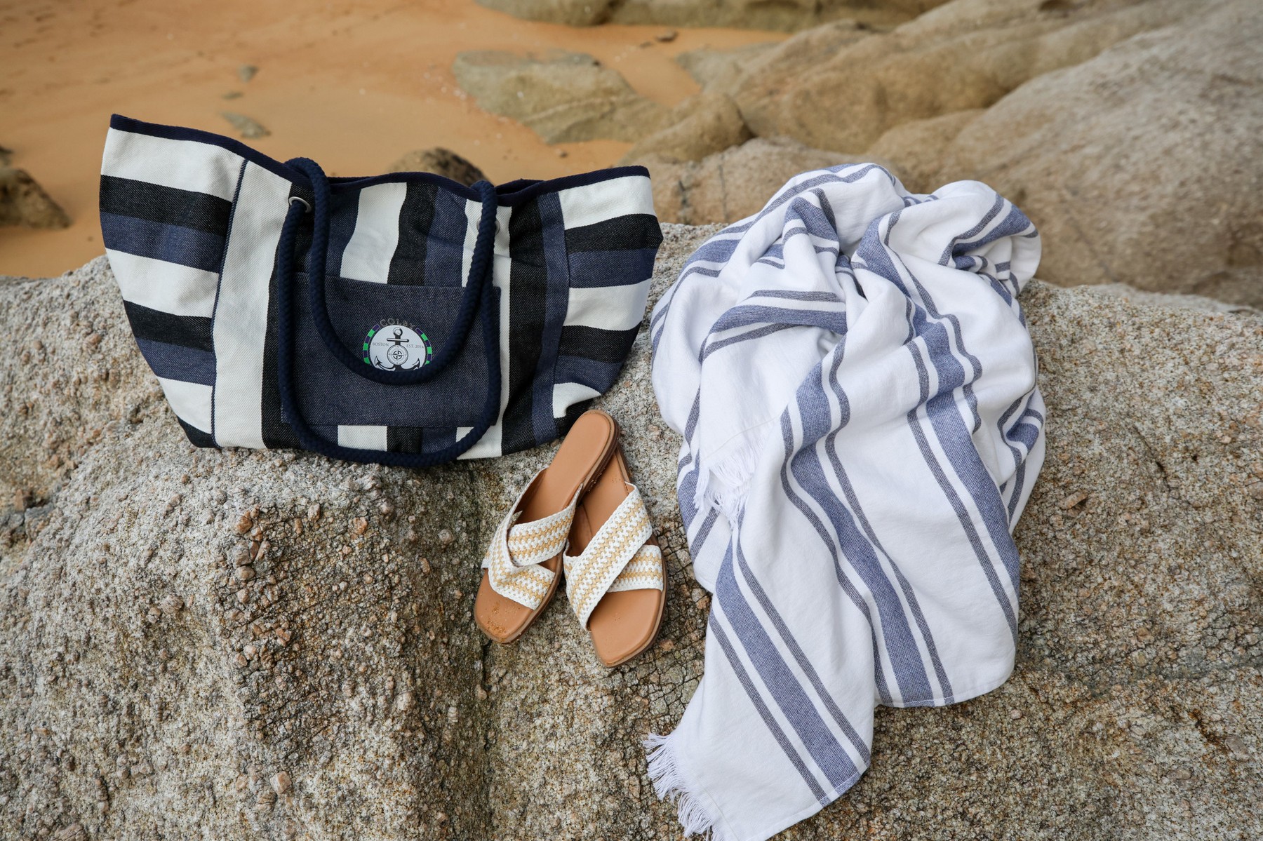 Picture of Bayside Boat Bag & Towel Set - Bayside Stripe