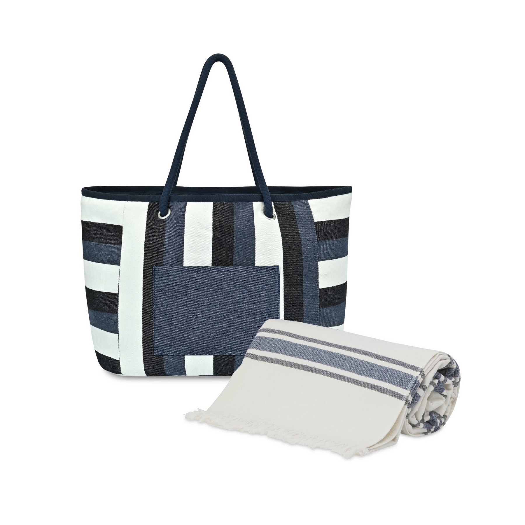 Picture of Bayside Boat Bag & Towel Set - Bayside Stripe