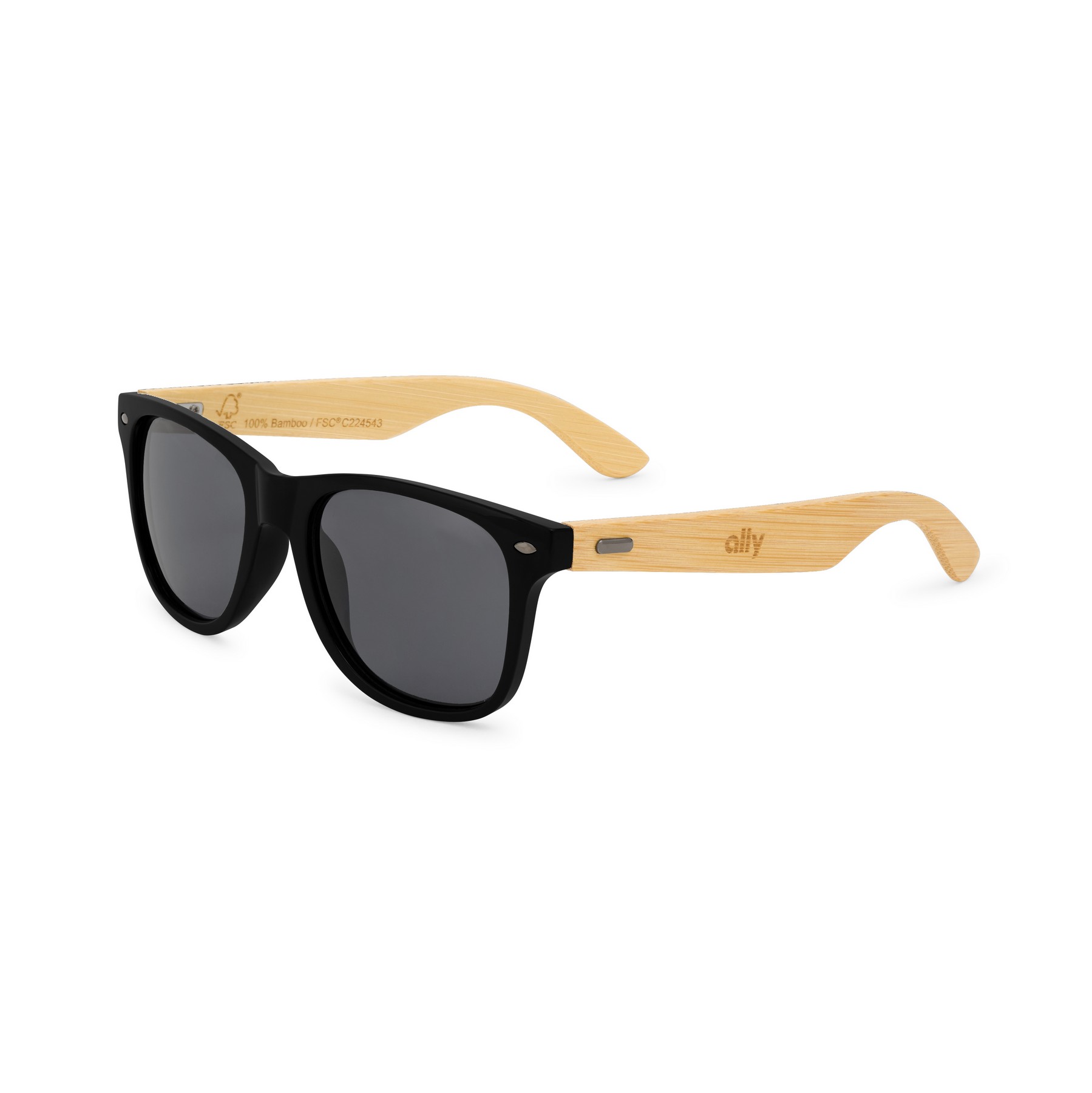 Picture of CapeShades Recycled Bamboo Sunglasses Black Frame - Black