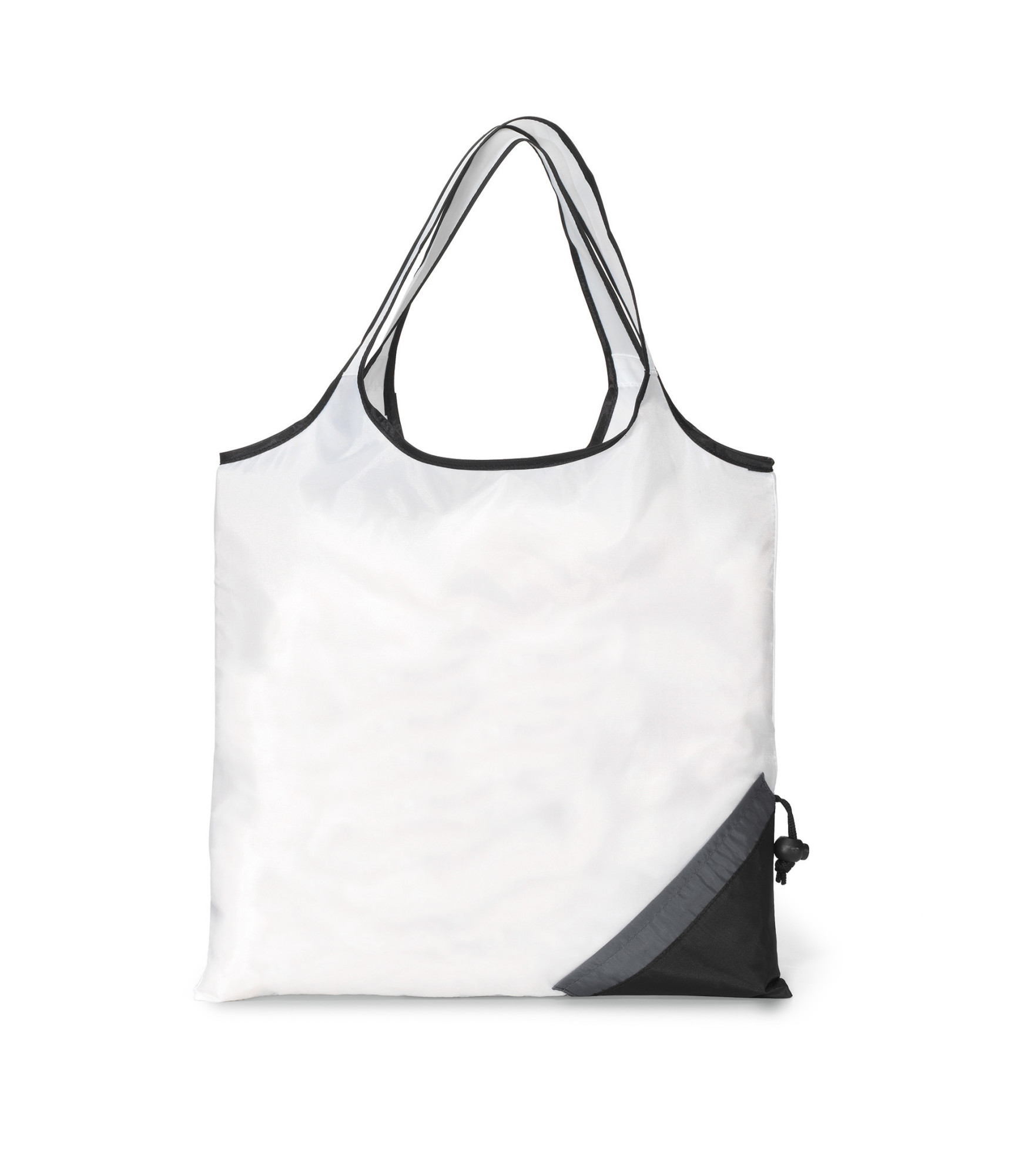 Picture of Latitudes Foldaway Shopper - White-Black