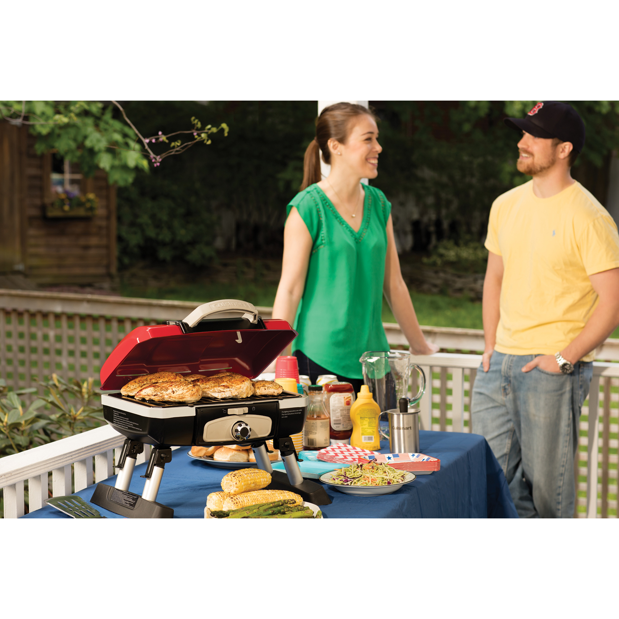 Picture of Cuisinart Outdoors Petite Gourmet Portable Gas Grill - Red
