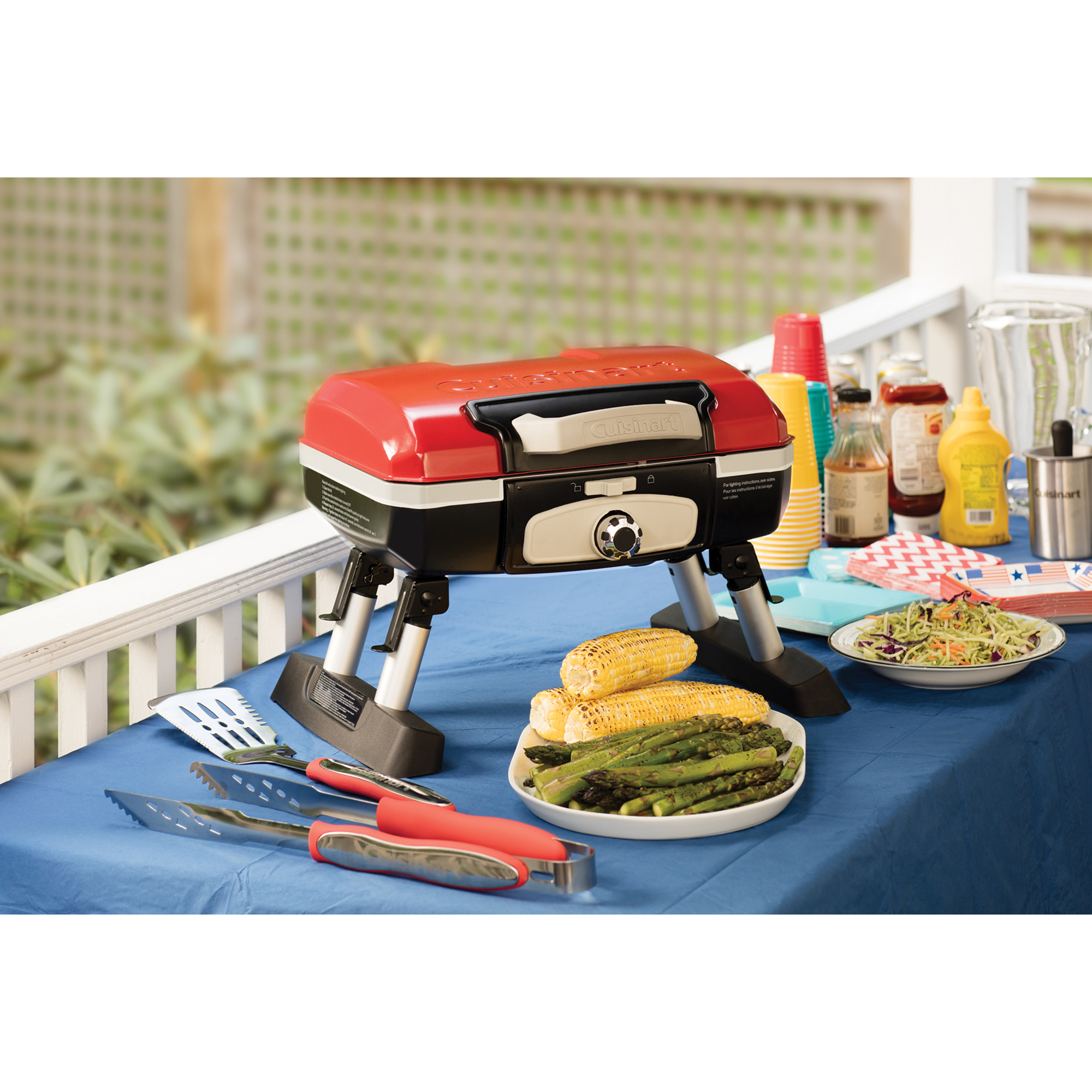 Picture of Cuisinart Outdoors Petite Gourmet Portable Gas Grill - Red
