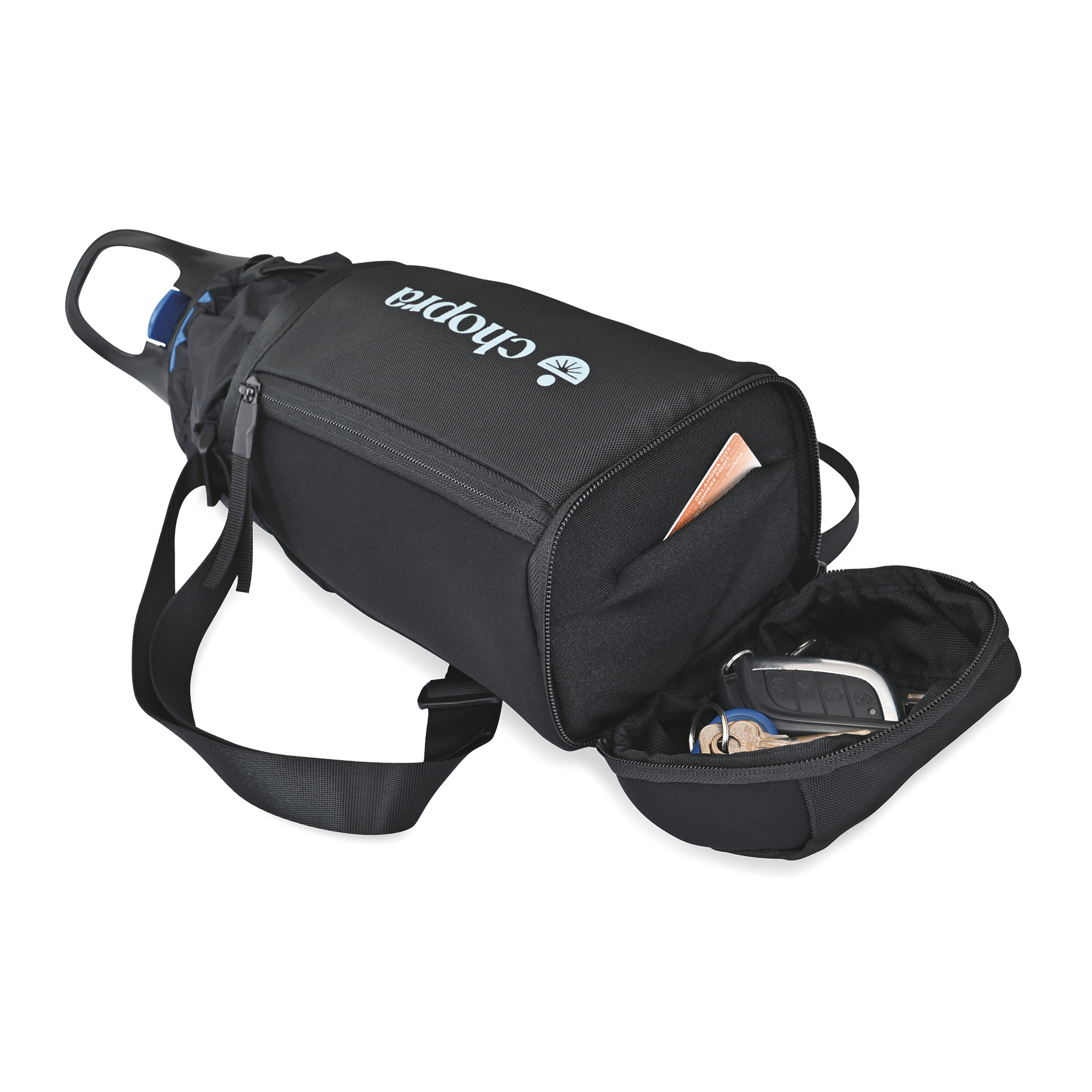 Picture of Restore Recycled rPET Hydration Bottle Sling - Black