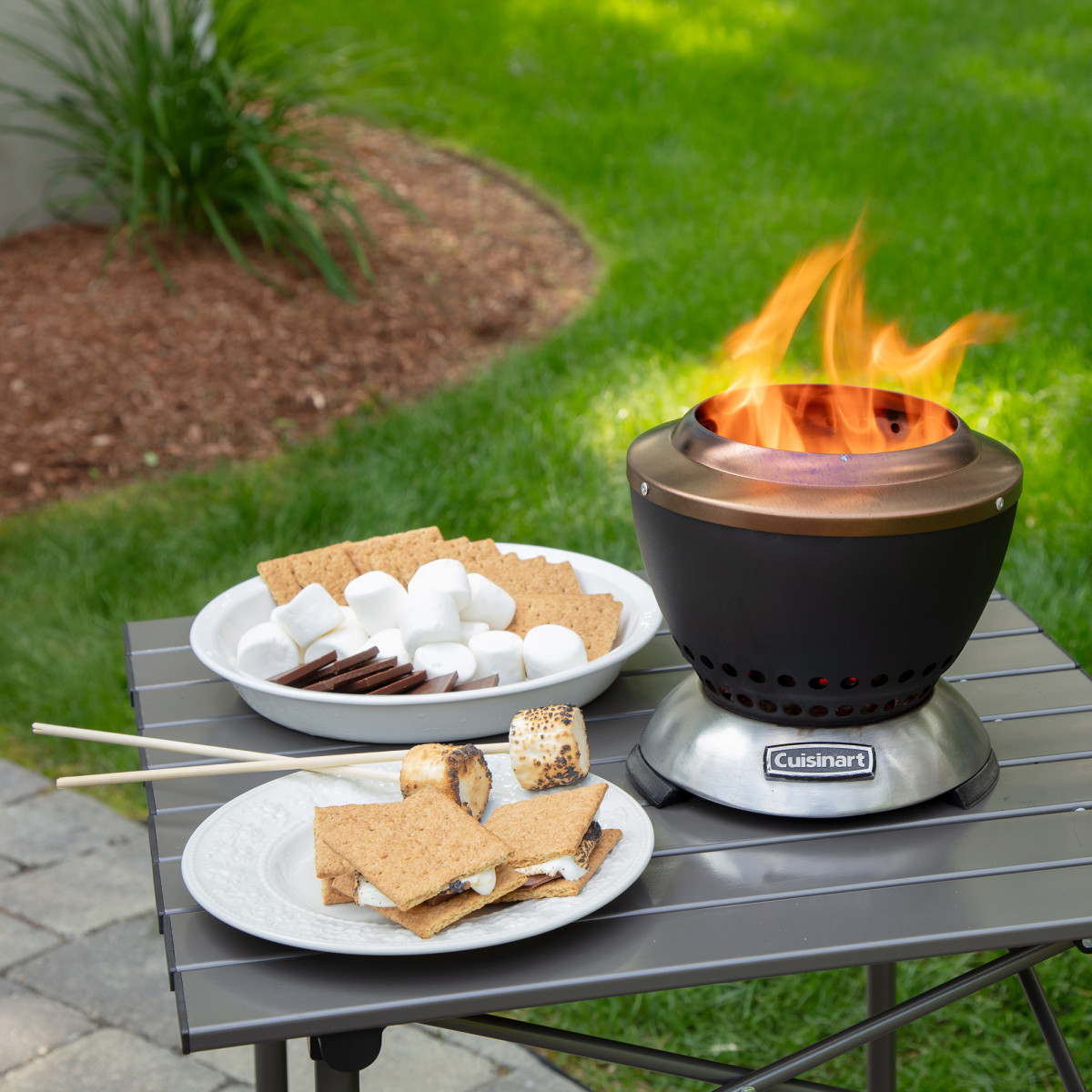 Picture of Cuisinart Outdoors Cleanburn Smokeless Tabletop Fire Pit - Stainless Steel