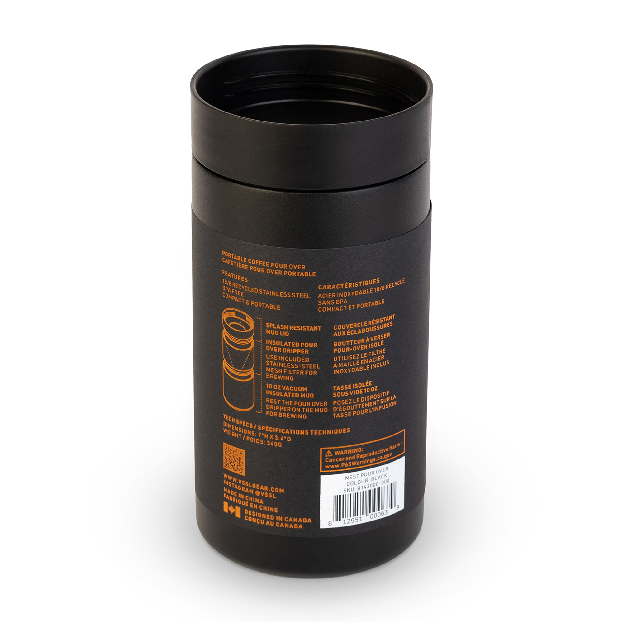 Picture of VSSL Nest Pour Over Set - Black