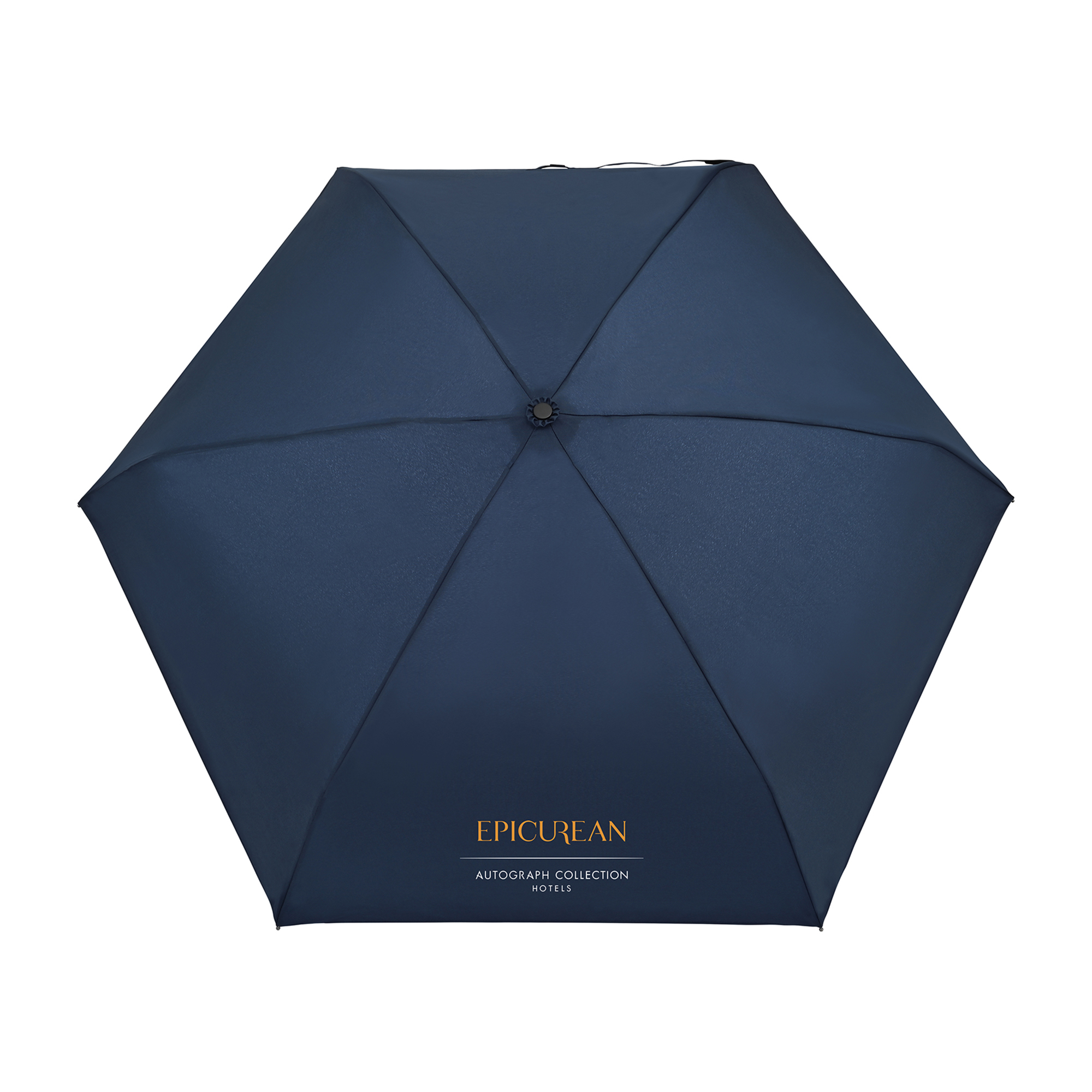 Picture of Elements 39" Recycled rPET Manual Mini Folding Umbrella - Navy