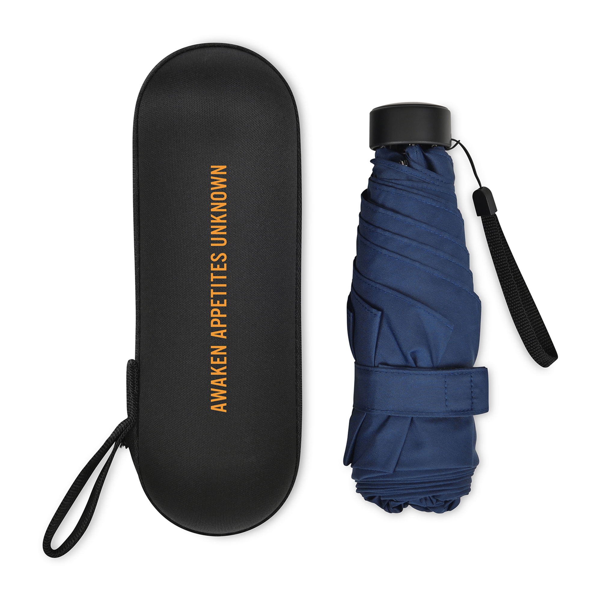 Picture of Elements 39" Recycled rPET Manual Mini Folding Umbrella - Navy