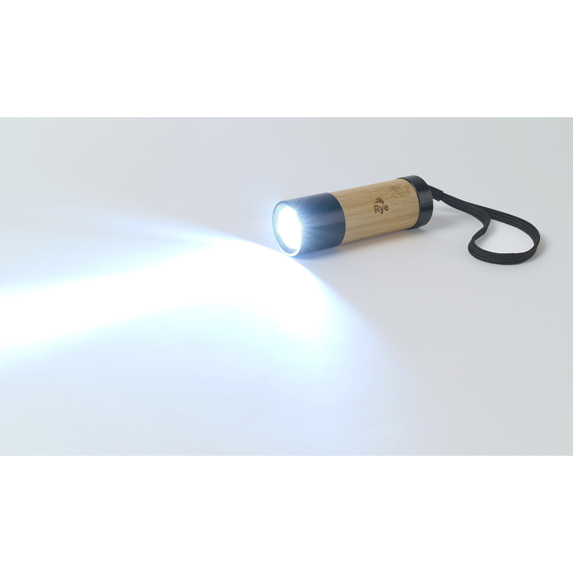 Picture of Mini LED Bamboo Flashlight - Black-Fresh Bamboo