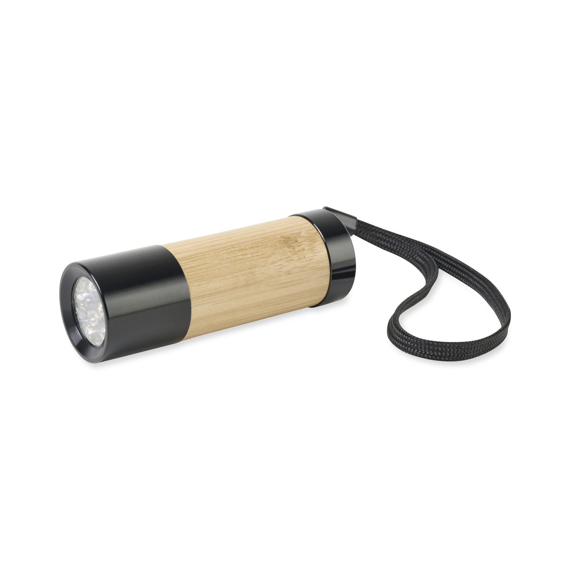 Picture of Mini LED Bamboo Flashlight - Black-Fresh Bamboo