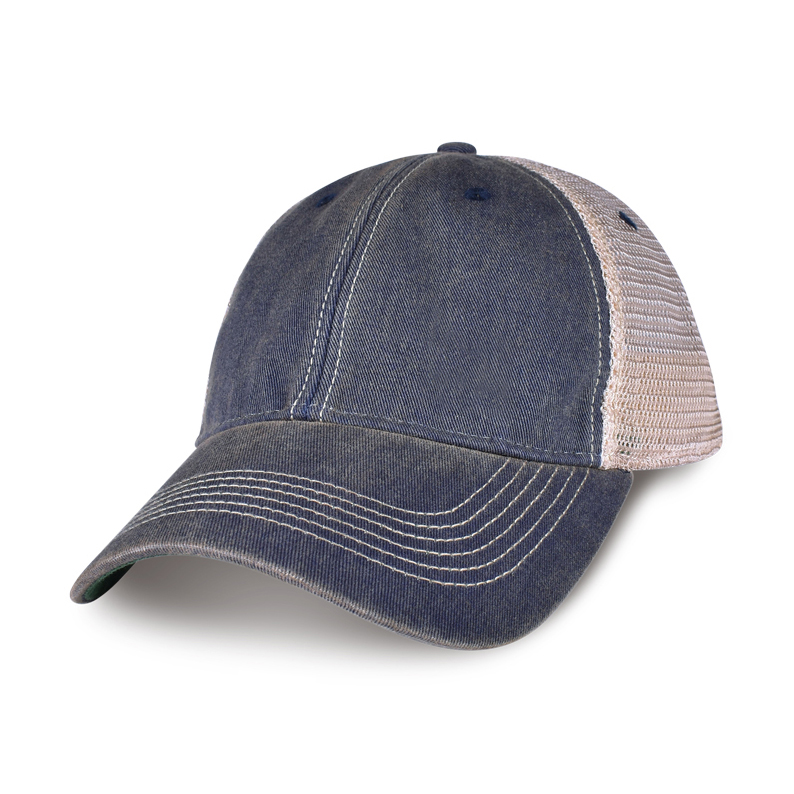 Picture of Merrimack Hat Co. Austin Vintage Trucker - Navy-Tan