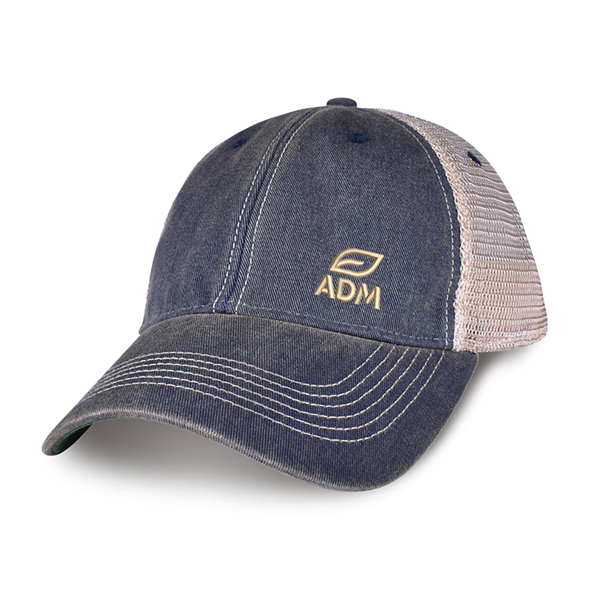 Picture of Merrimack Hat Co. Austin Vintage Trucker - Navy-Tan