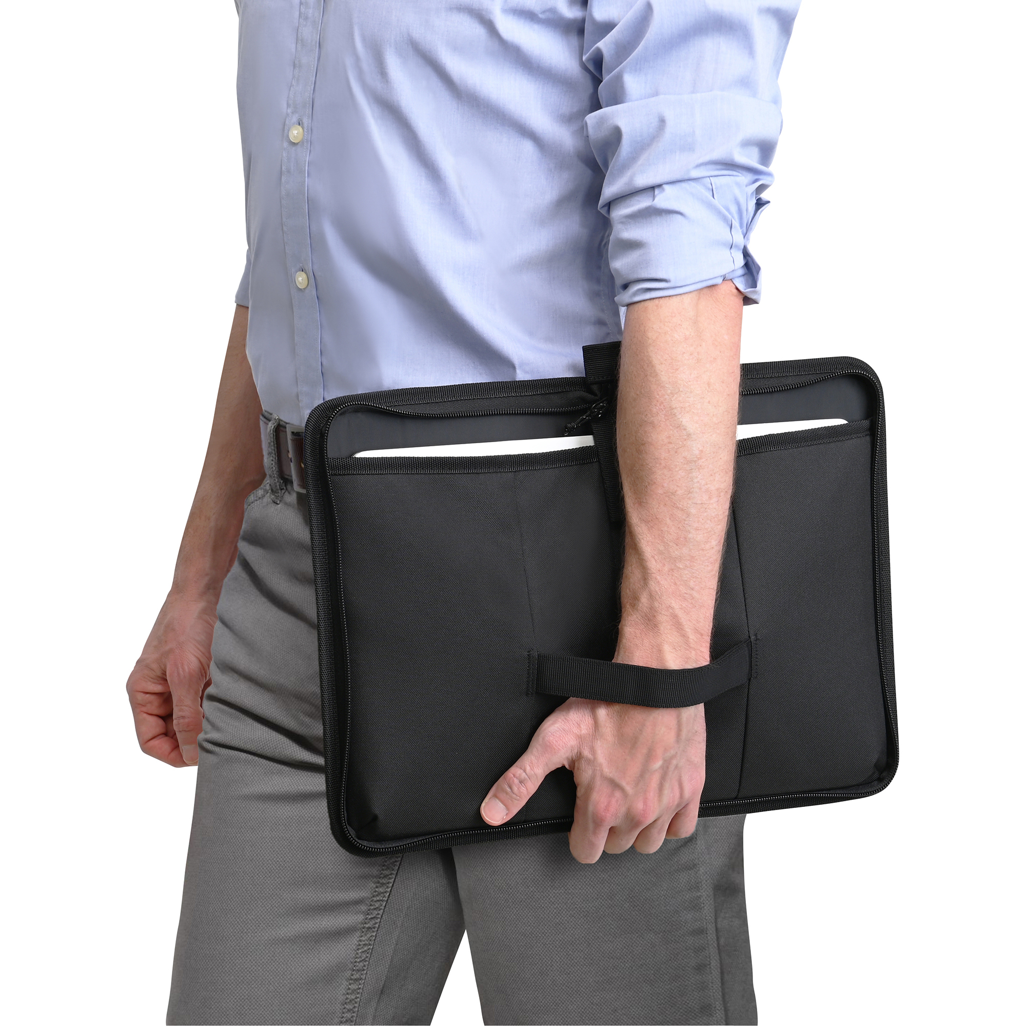 Picture of Newton Recycled rPET Foldable Laptop Organizer - Black