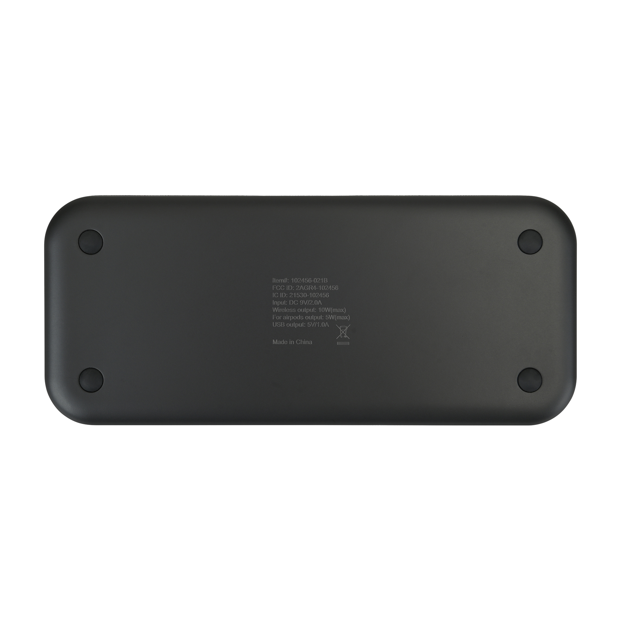 Picture of Eden Recycled rPET Wireless Dual Charging Pad - Charcoal Heather