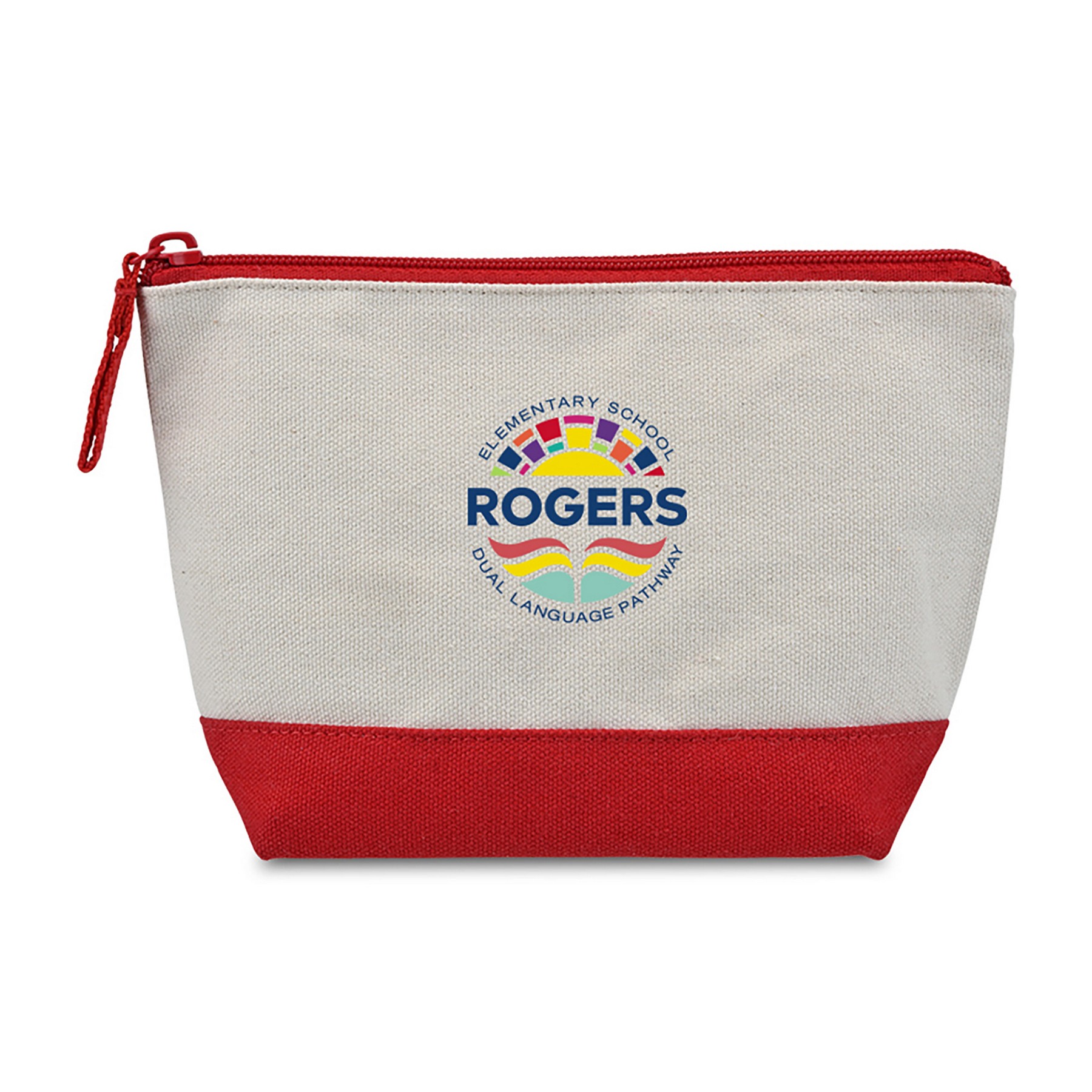 Picture of Canvas Zippered Pouch - Red