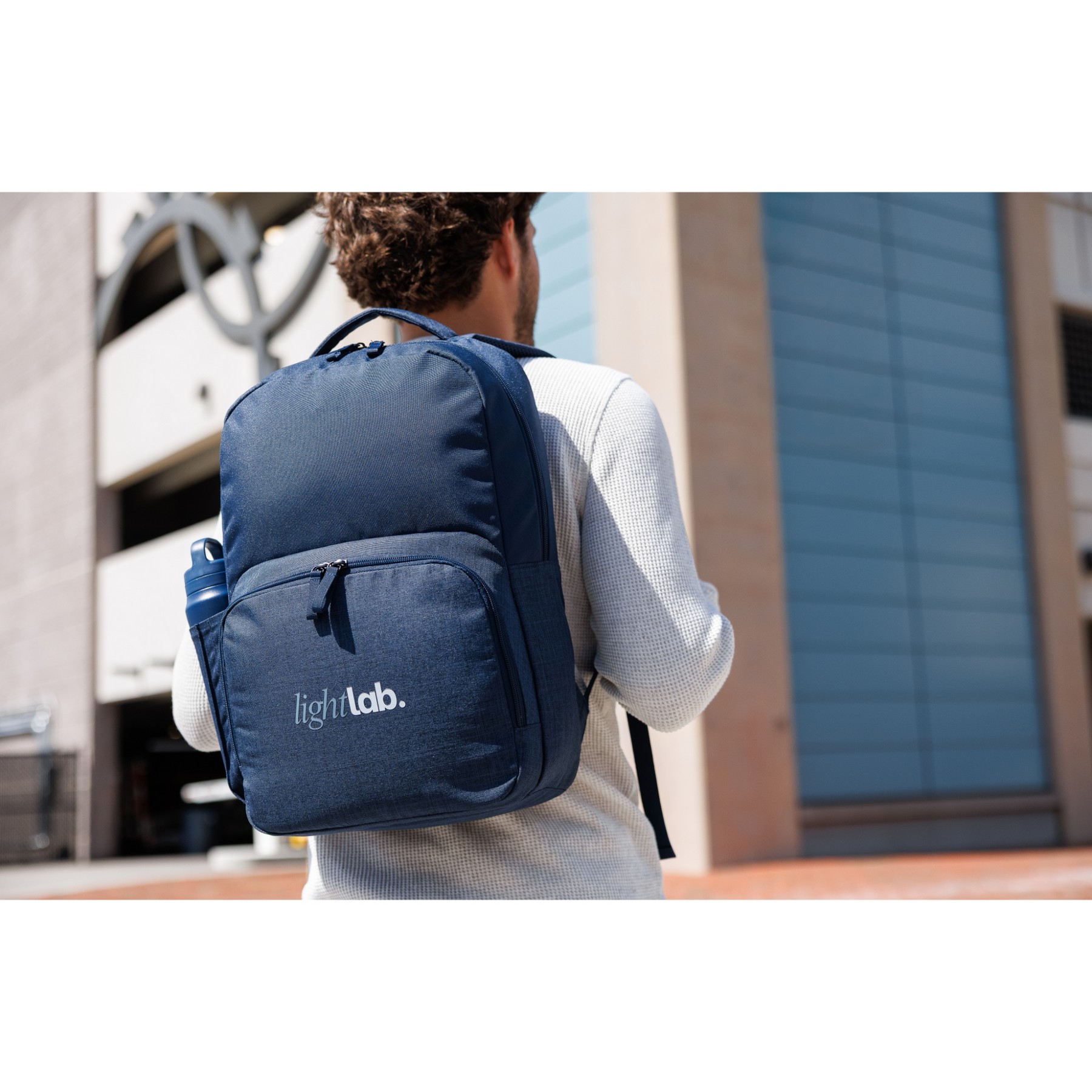 Picture of Fletcher Recycled rPET Laptop Backpack - Navy Heather