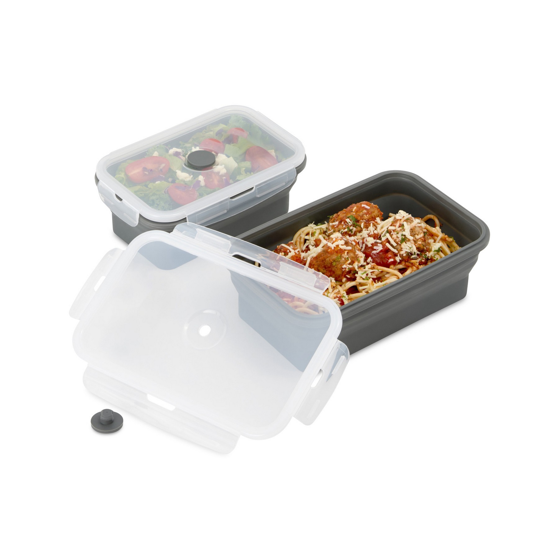 Picture of Collapsible Bento Food Storage Set - Charcoal