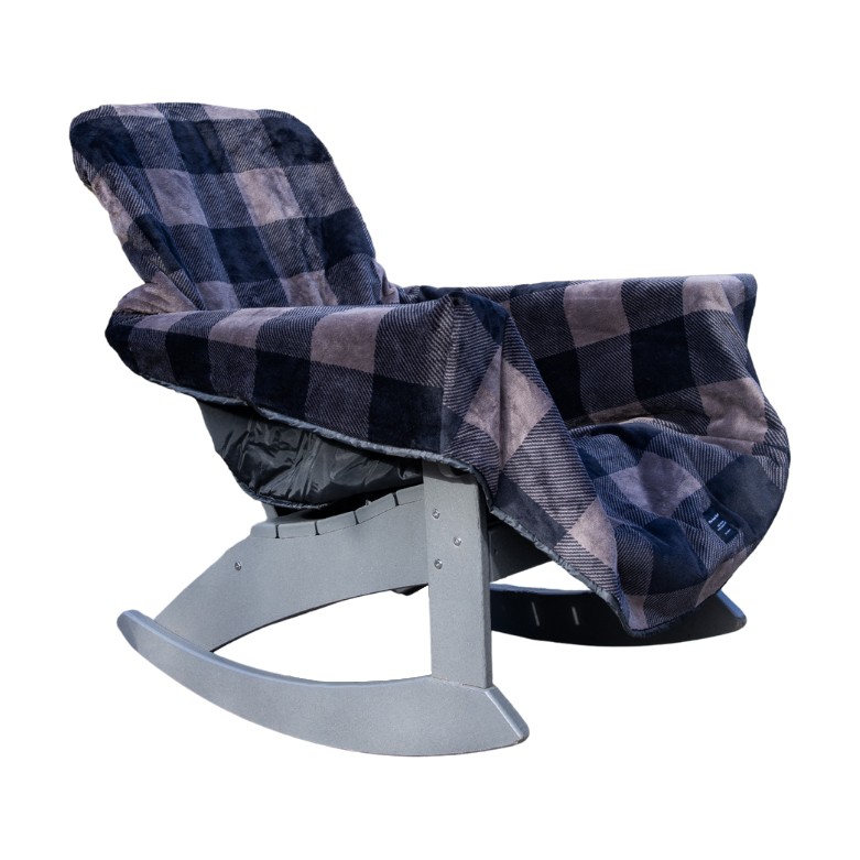 Picture of City Bonfires The Chair Blanket - Grey Plaid