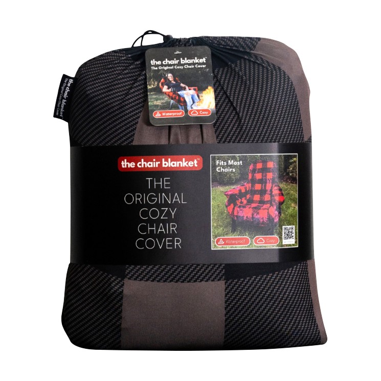 Picture of City Bonfires The Chair Blanket - Grey Plaid