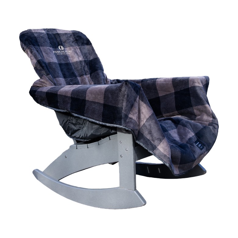Picture of City Bonfires The Chair Blanket - Grey Plaid
