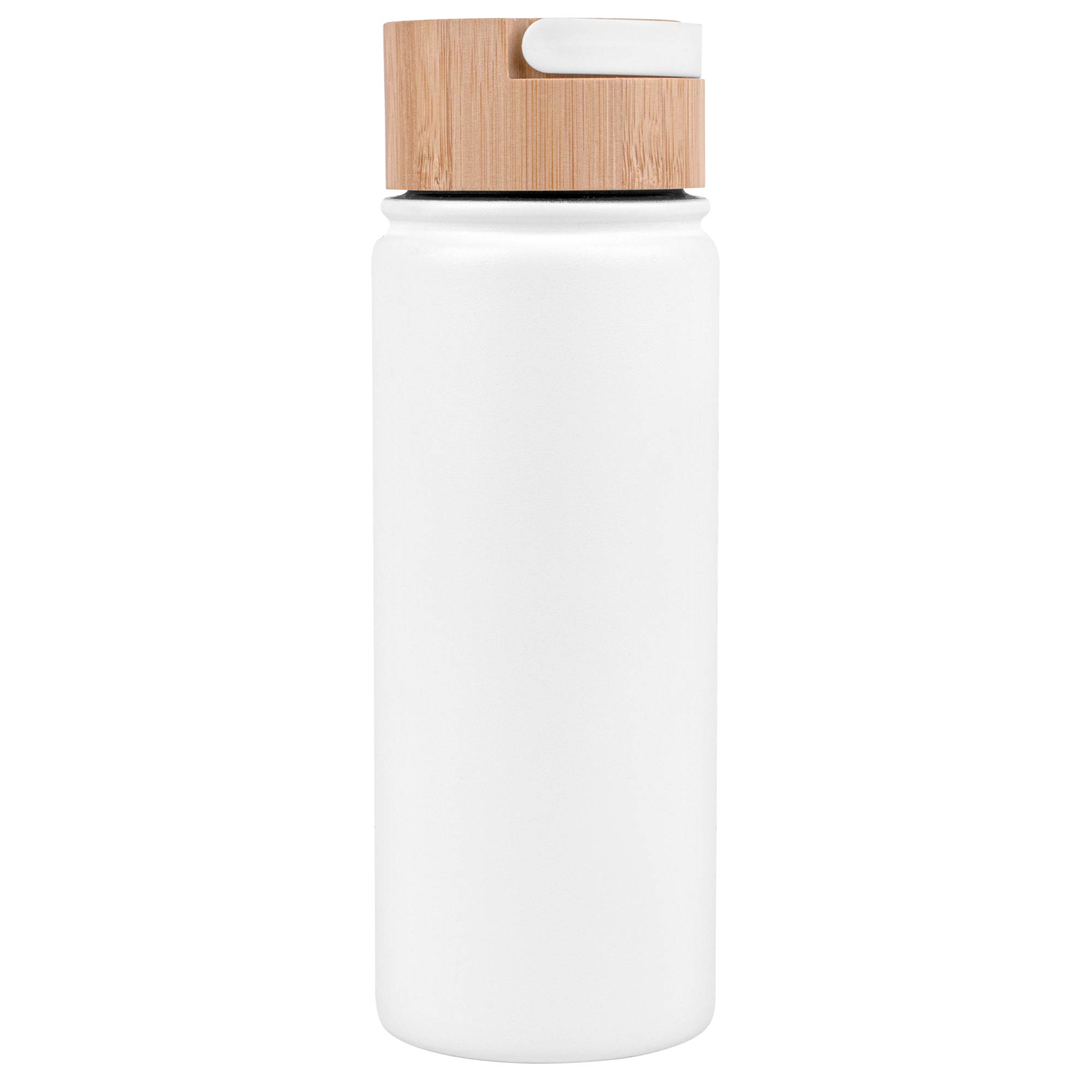 Picture of 20 Oz. Vacuum-Sealed Stainless Water Bottle w/Bamboo Lid