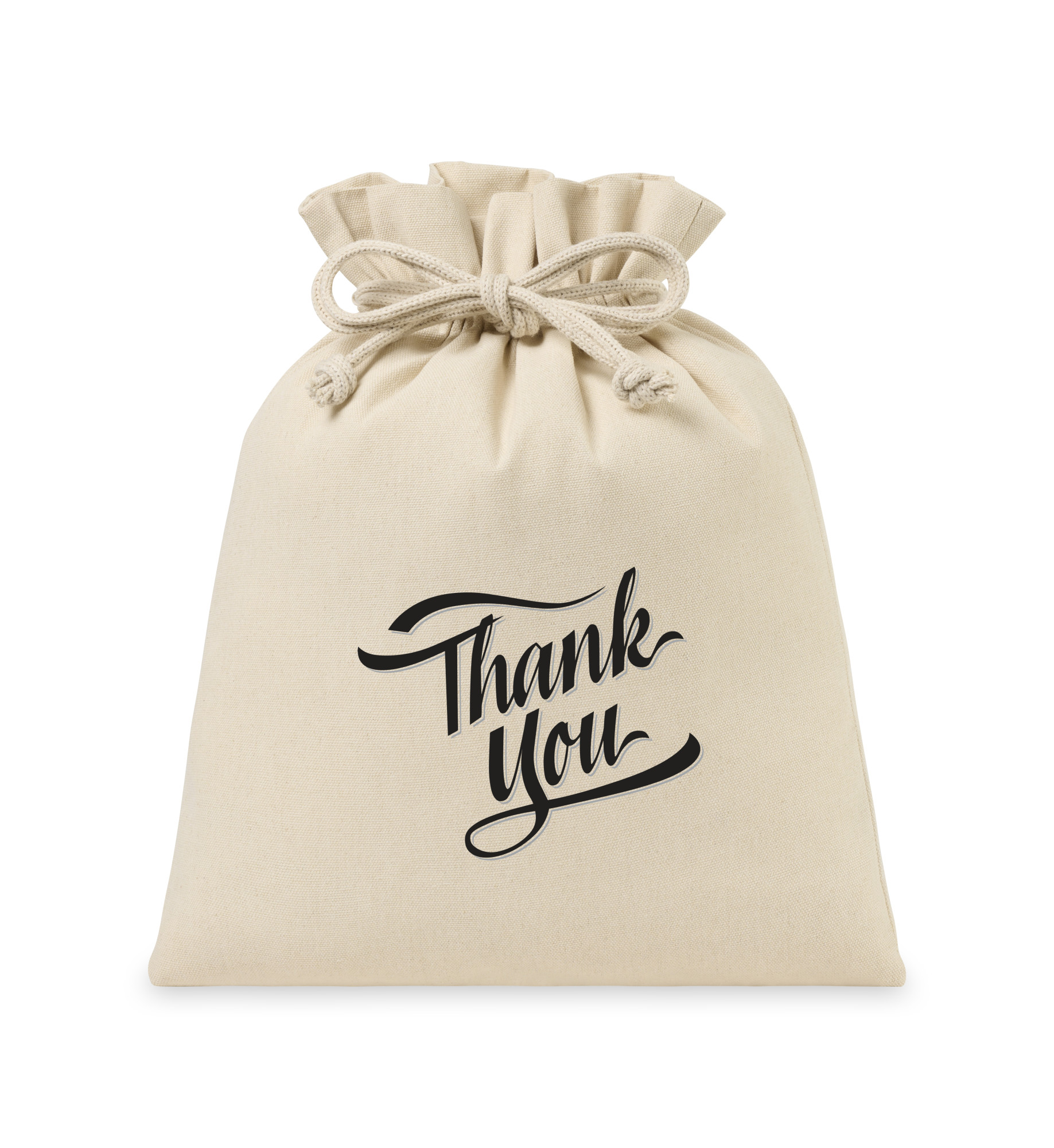 Picture of Canvas Drawstring Gift Bag - Large - Natural