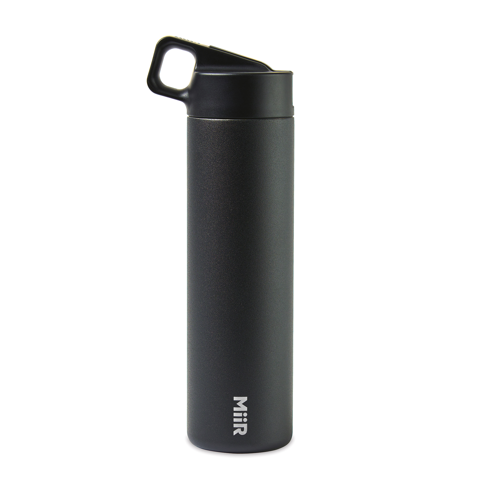 Picture of MiiR Vacuum Insulated Wide Mouth Leakproof Straw Lid Bottle - 20 Oz. - Black Powder